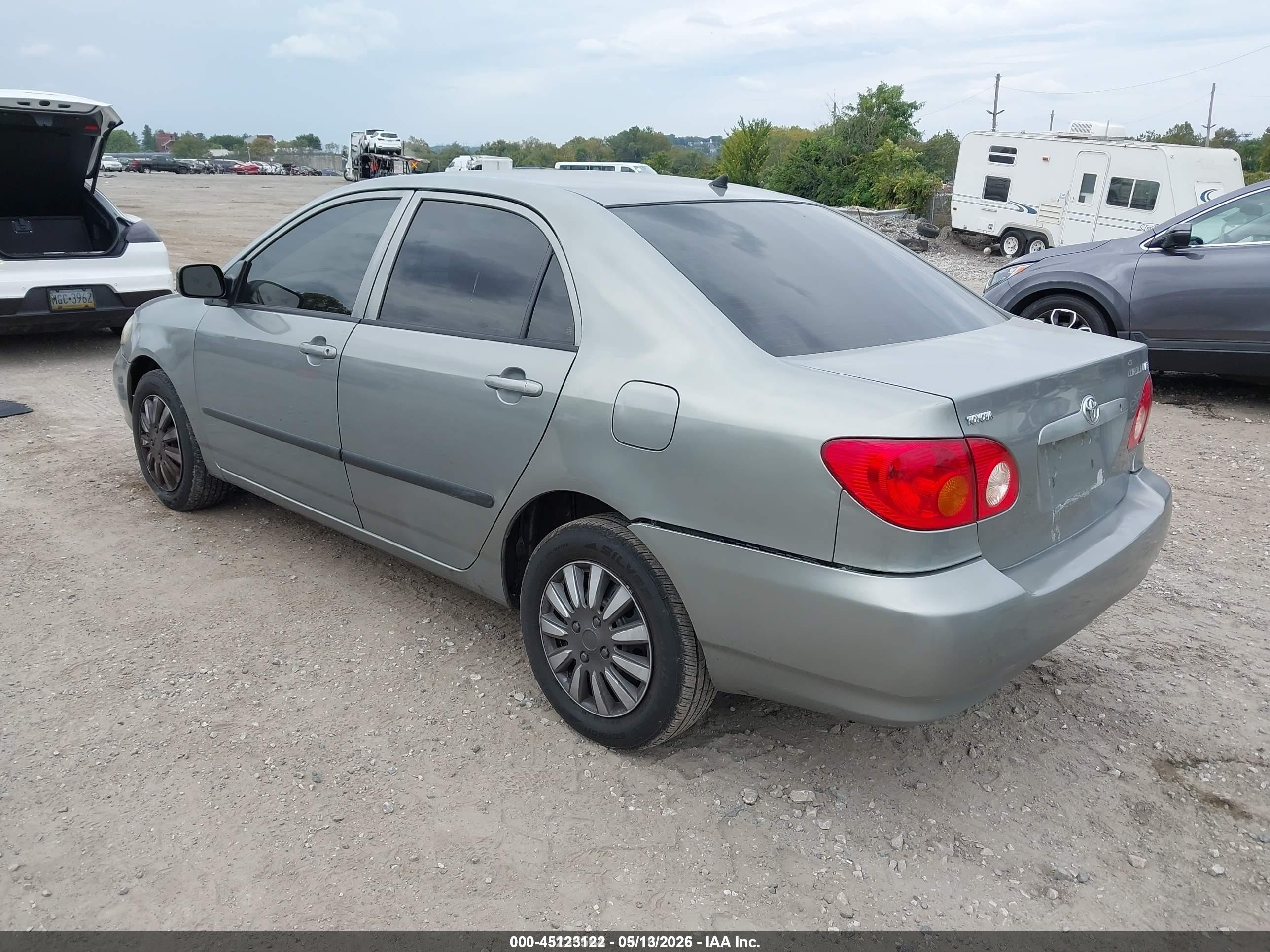 2004 Toyota Corolla Ce Light Blue vin: 1NXBR32E44Z319940