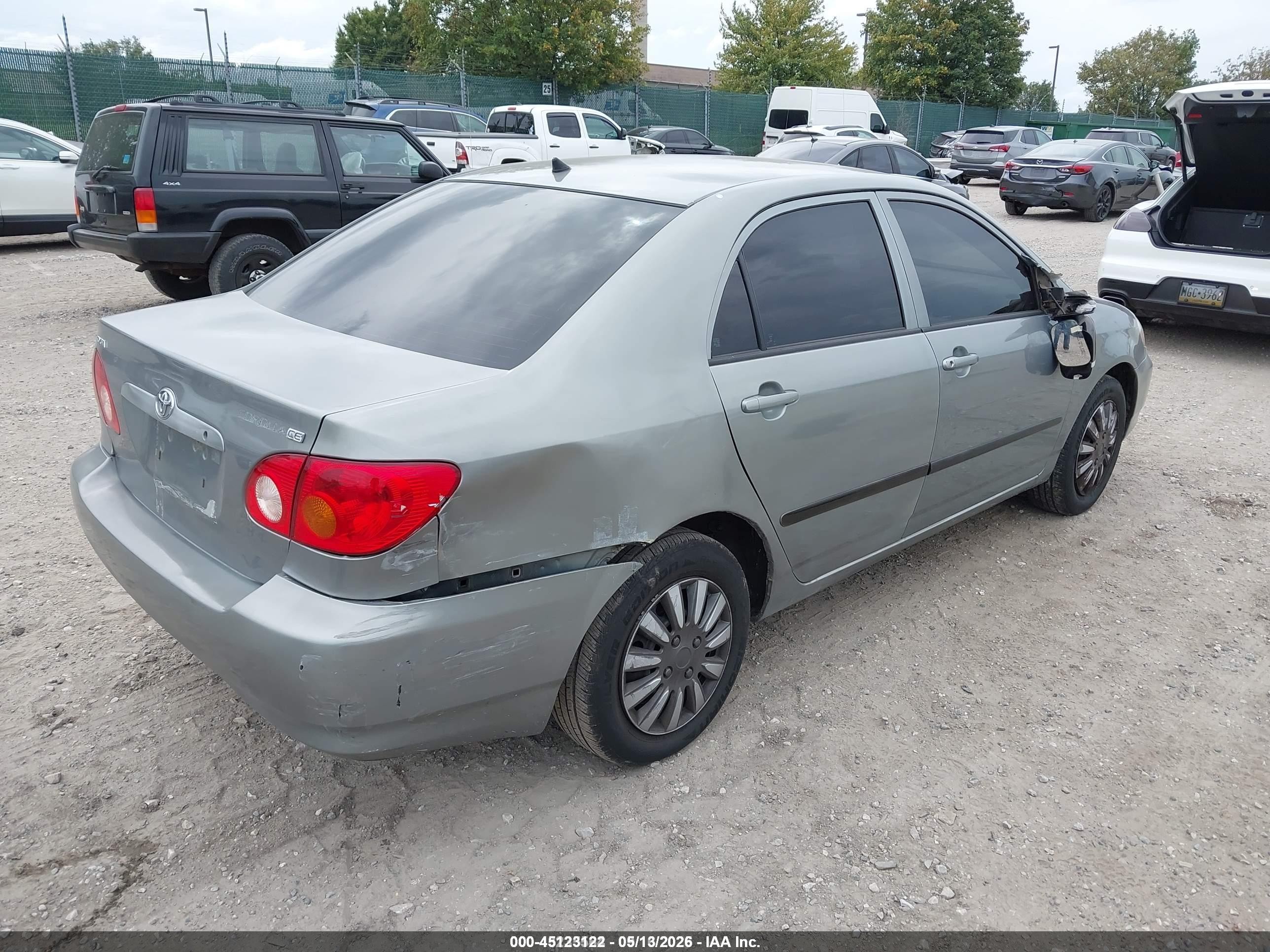 2004 Toyota Corolla Ce Light Blue vin: 1NXBR32E44Z319940