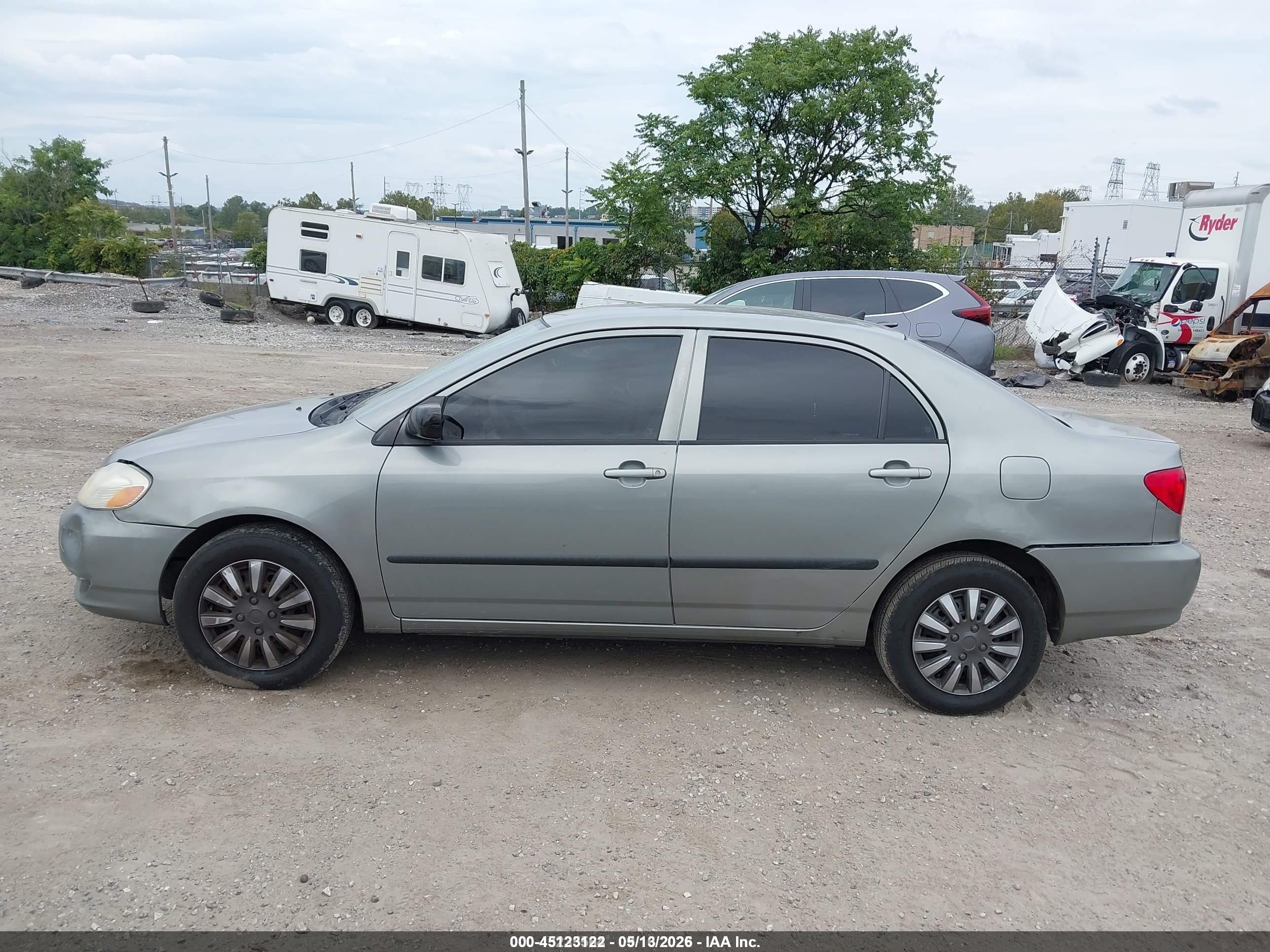 2004 Toyota Corolla Ce Light Blue vin: 1NXBR32E44Z319940