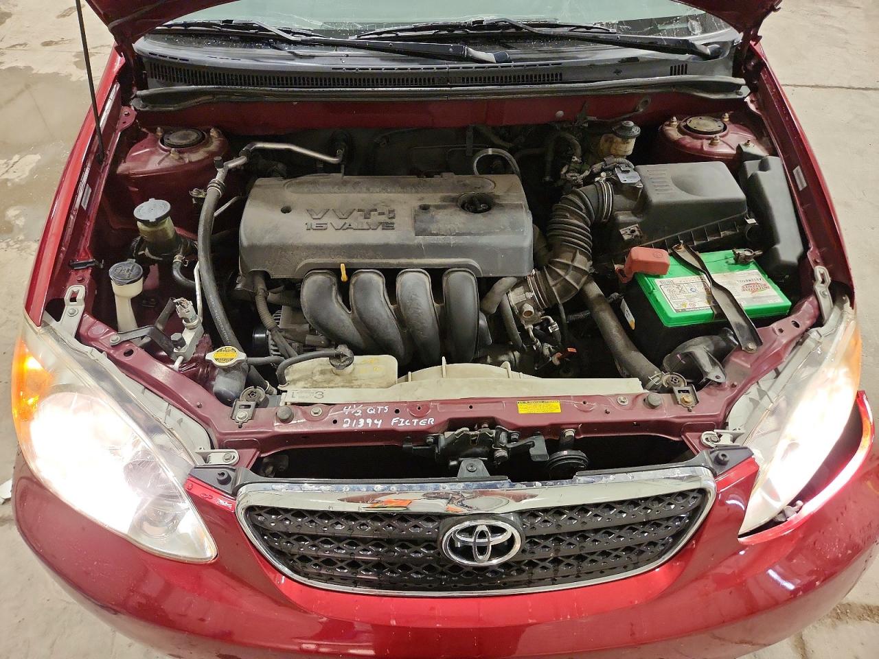 2005 Toyota Corolla Ce Red vin: 1NXBR32E45Z360926
