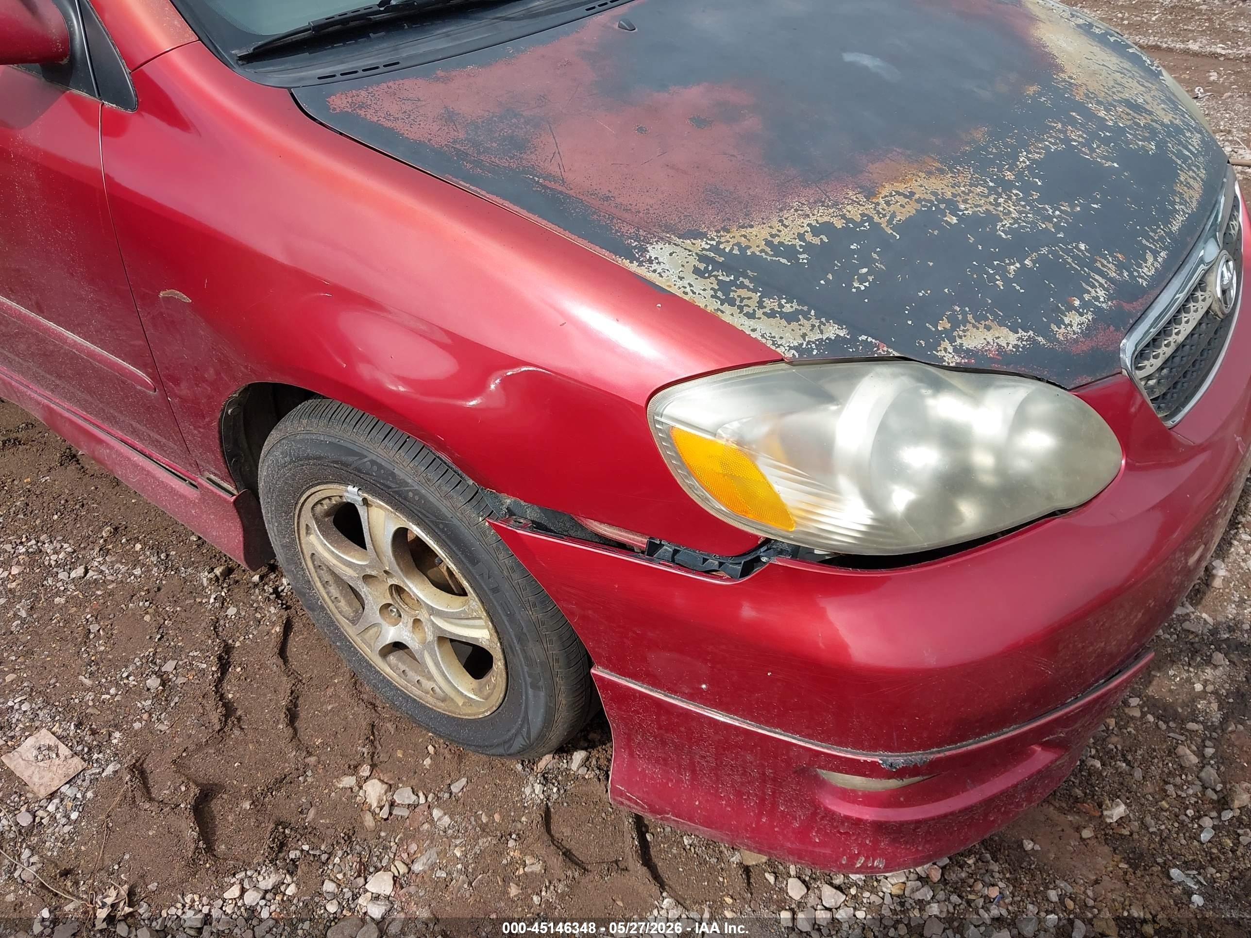 2005 Toyota Corolla S Красный vin: 1NXBR32E45Z376575