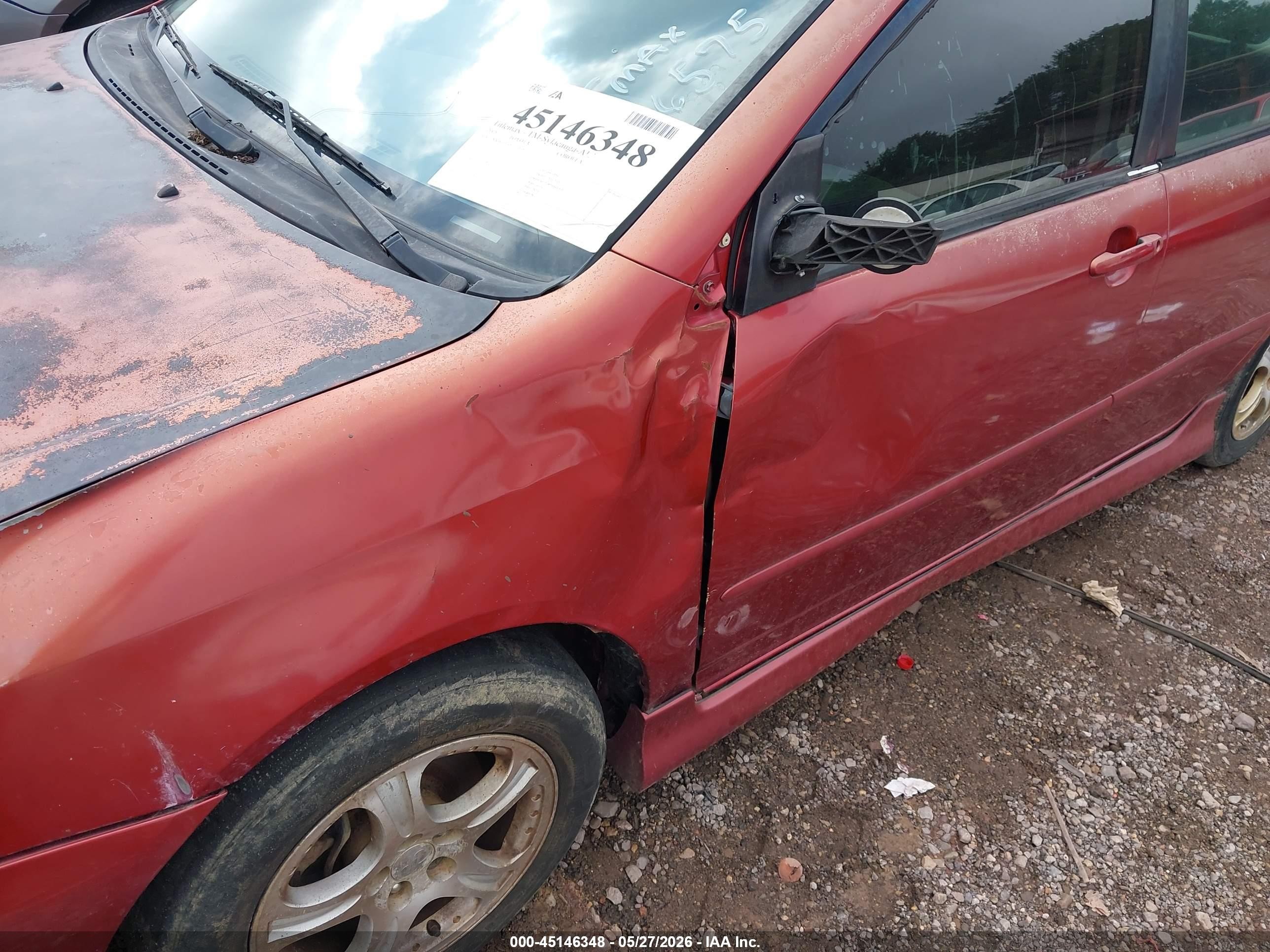 2005 Toyota Corolla S Красный vin: 1NXBR32E45Z376575