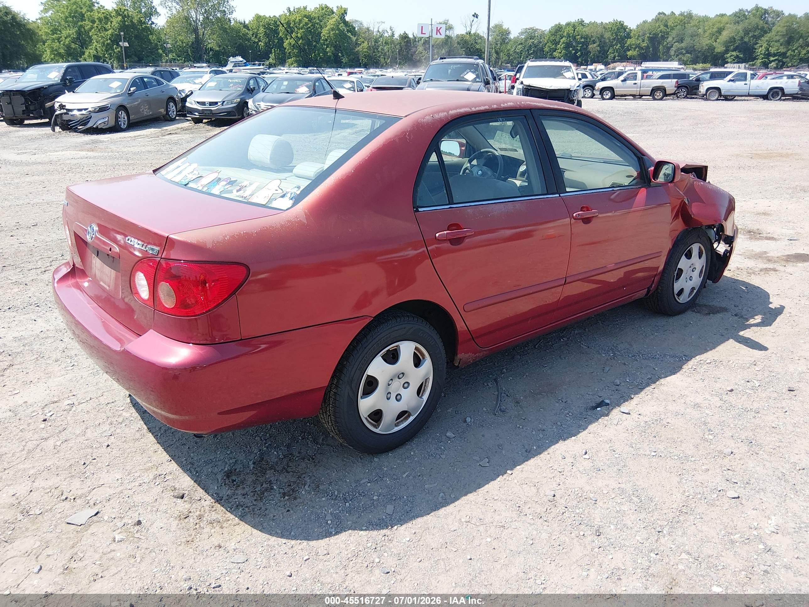2005 Toyota Corolla Le Red vin: 1NXBR32E45Z385518