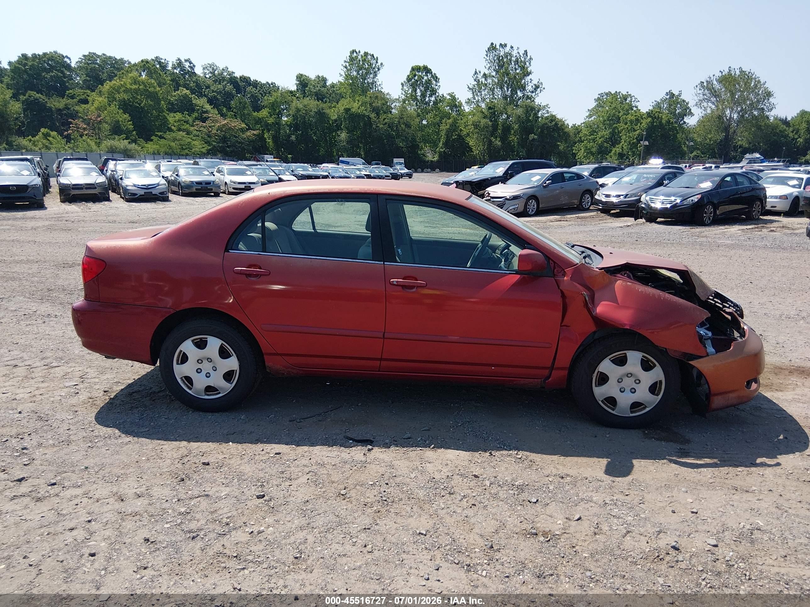 2005 Toyota Corolla Le Red vin: 1NXBR32E45Z385518