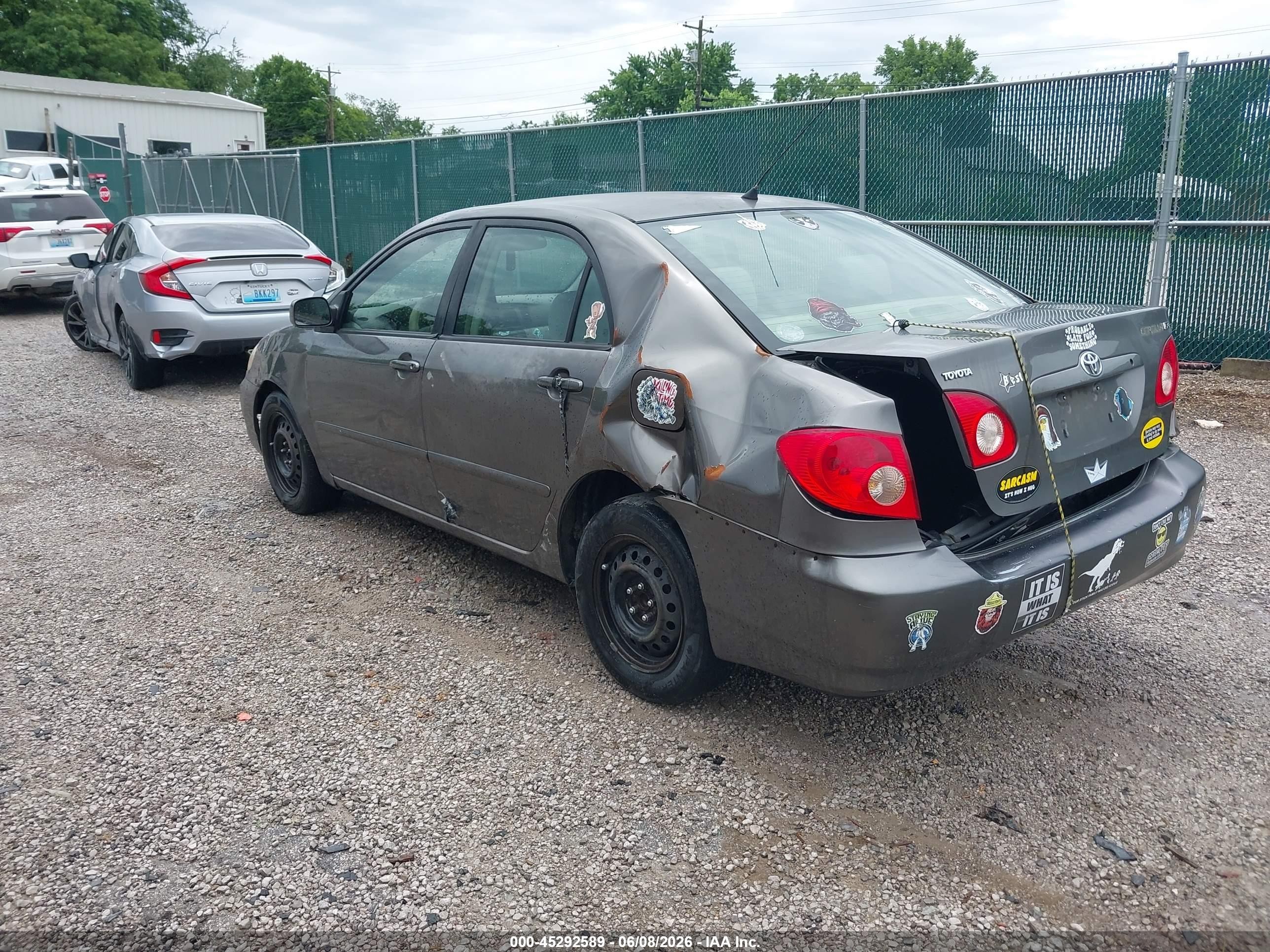 2006 Toyota Corolla Le Серый vin: 1NXBR32E46Z645305