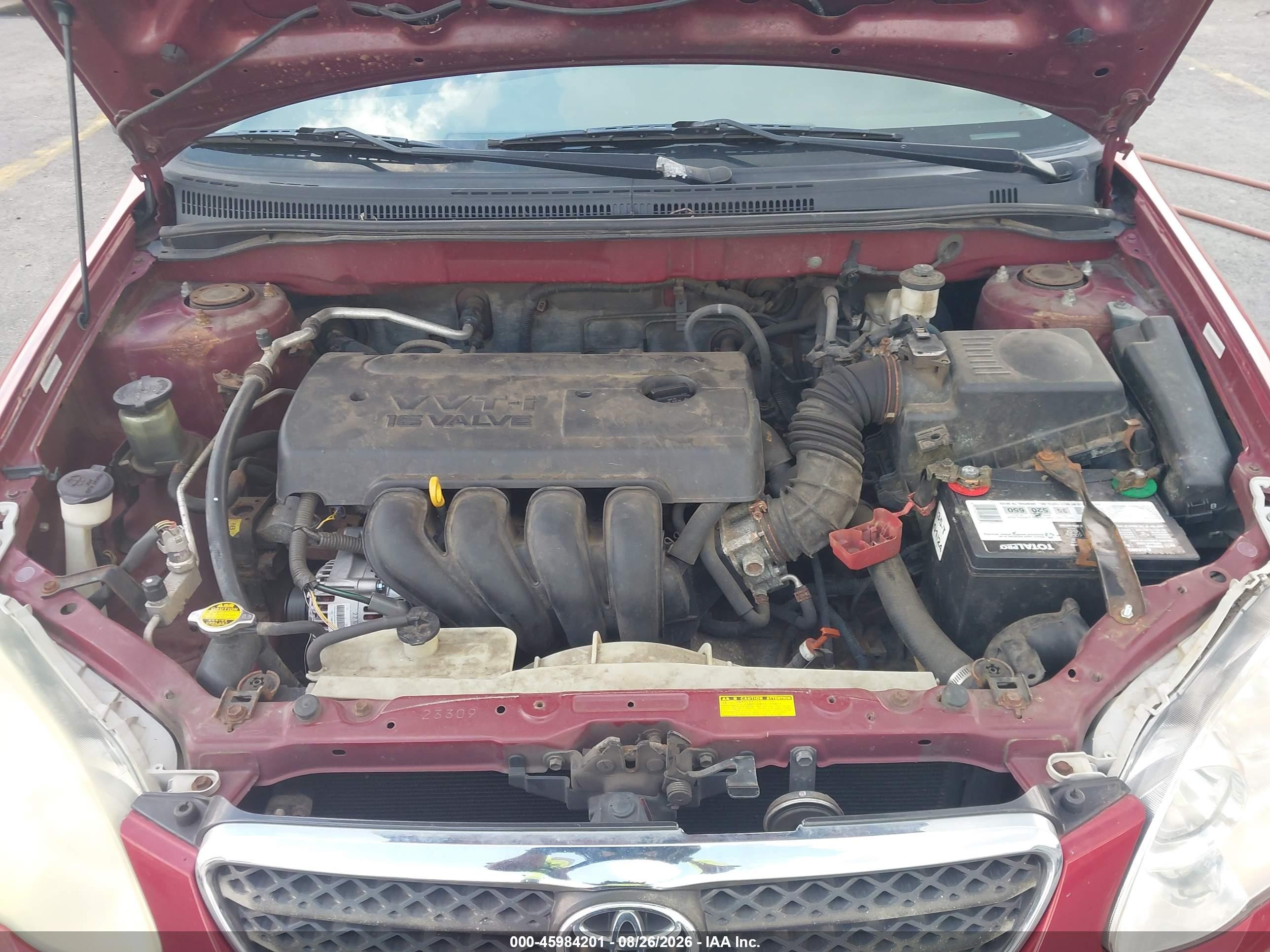 2007 Toyota Corolla Le Red vin: 1NXBR32E47Z769897