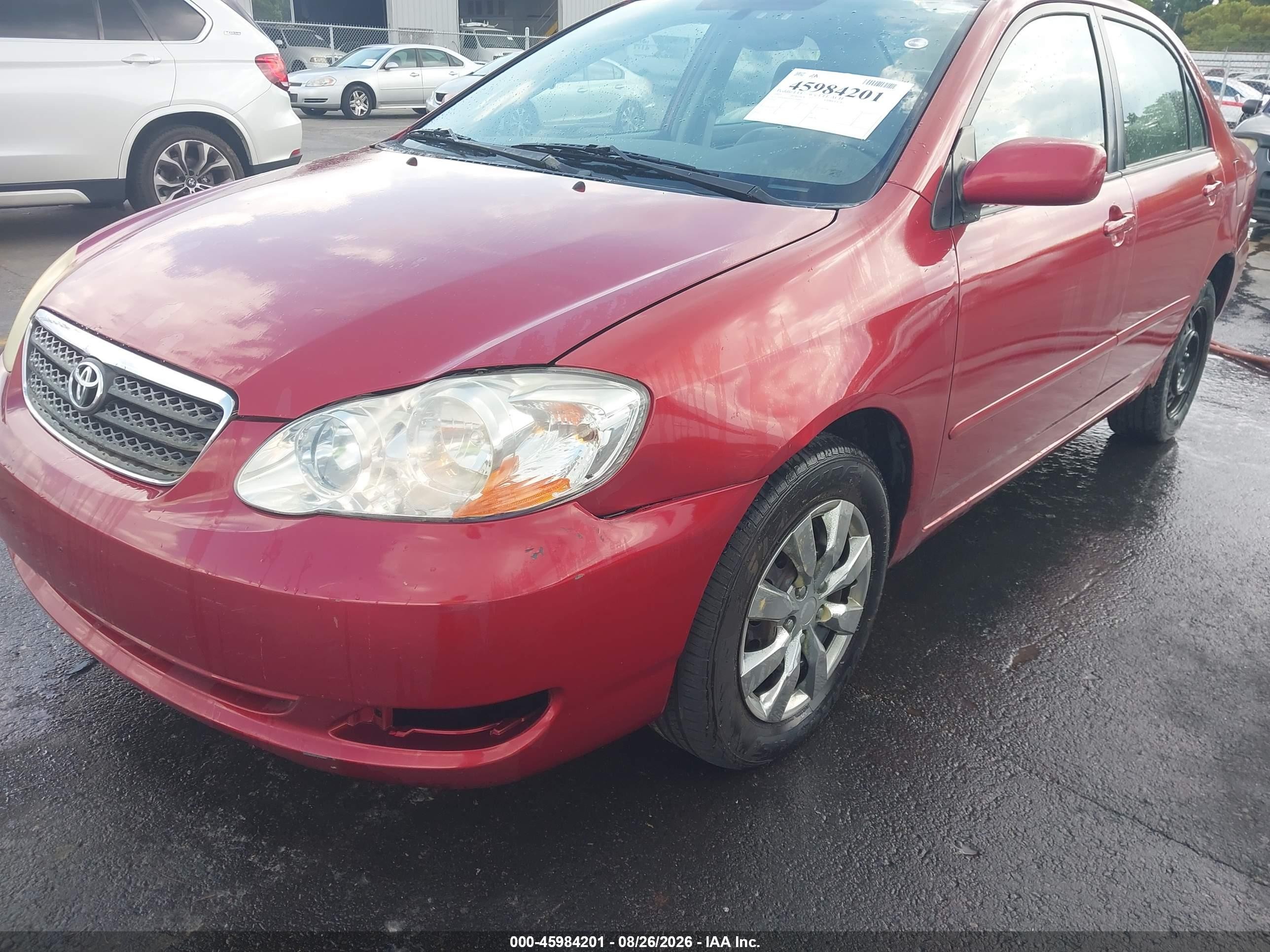 2007 Toyota Corolla Le Red vin: 1NXBR32E47Z769897