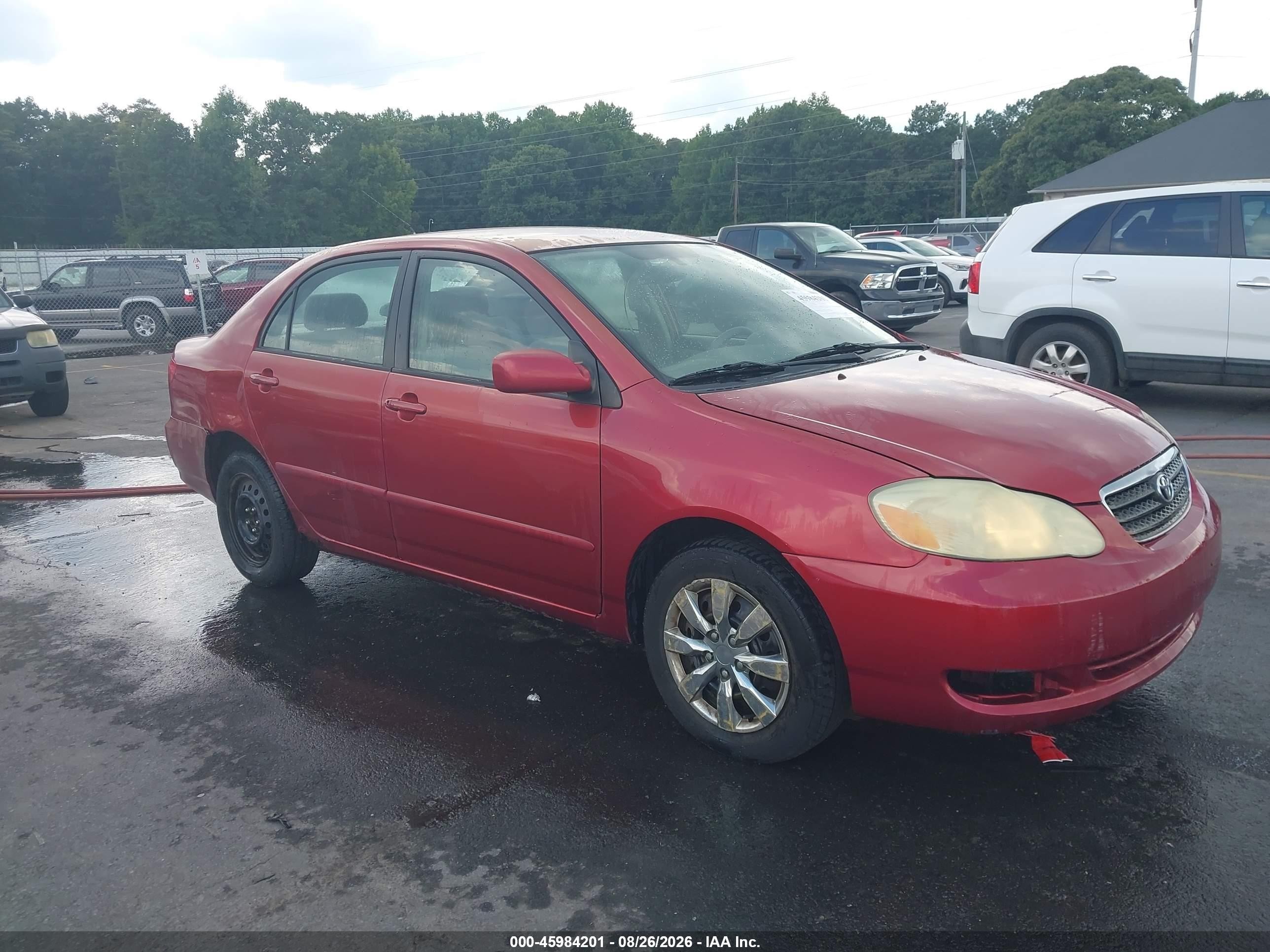2007 Toyota Corolla Le Red vin: 1NXBR32E47Z769897