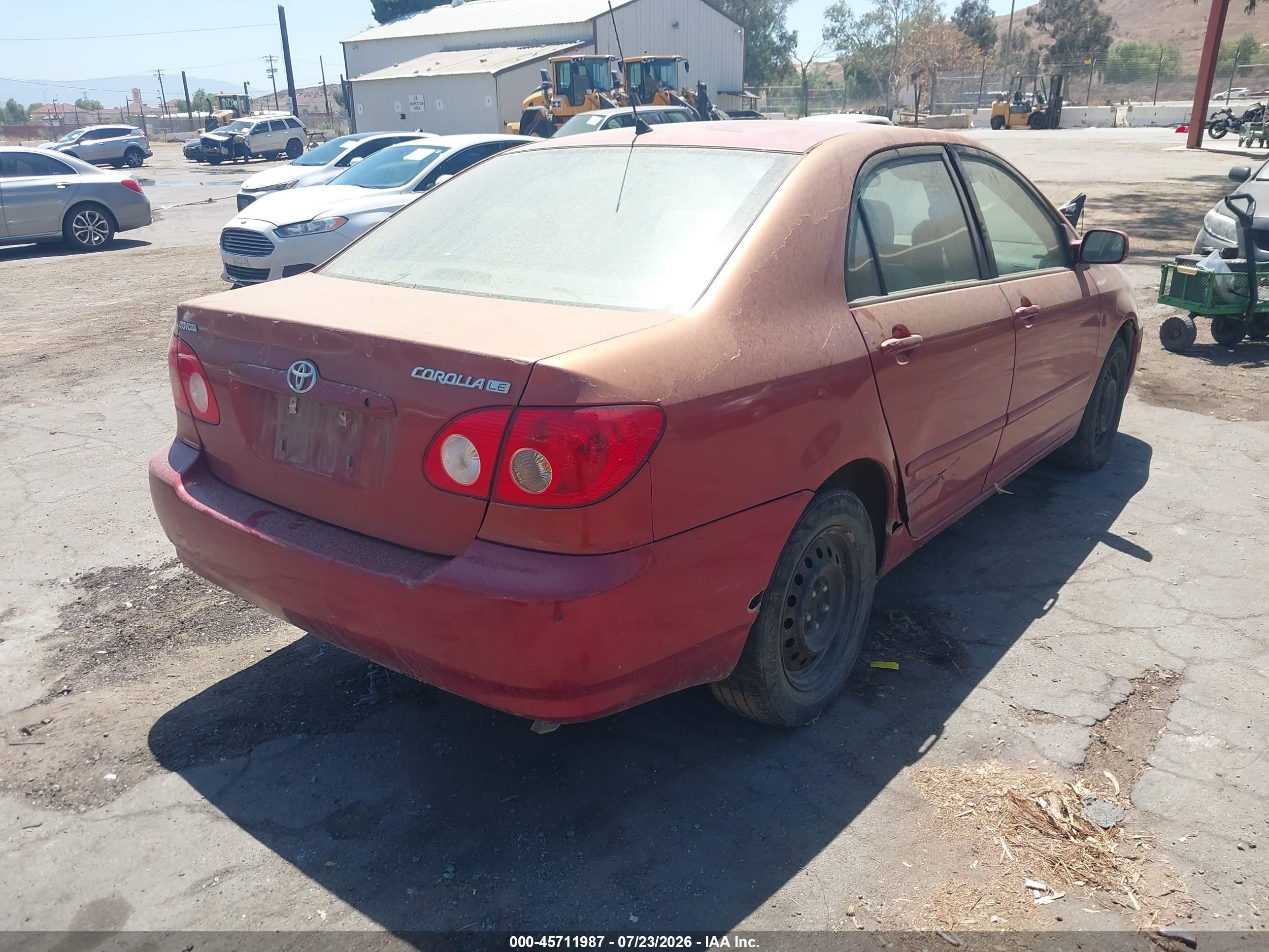 2007 Toyota Corolla Le Красный vin: 1NXBR32E47Z828818