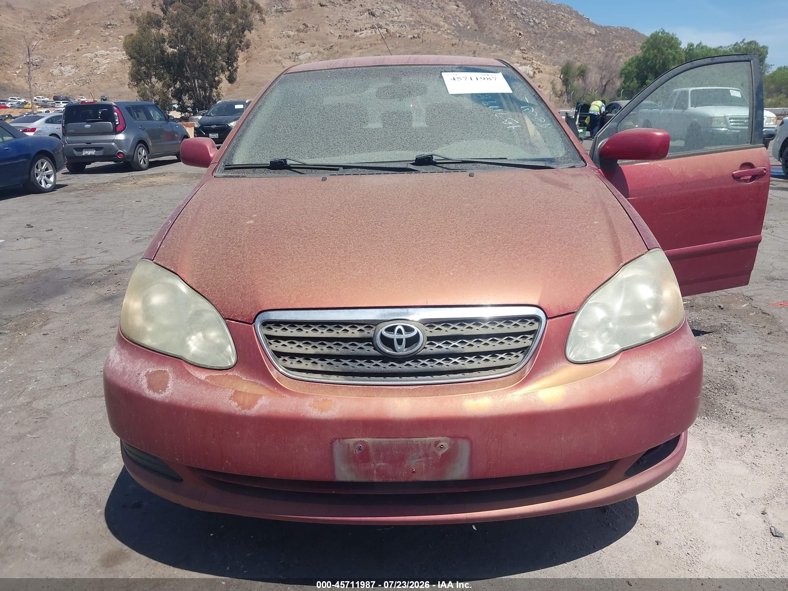 2007 Toyota Corolla Le Красный vin: 1NXBR32E47Z828818