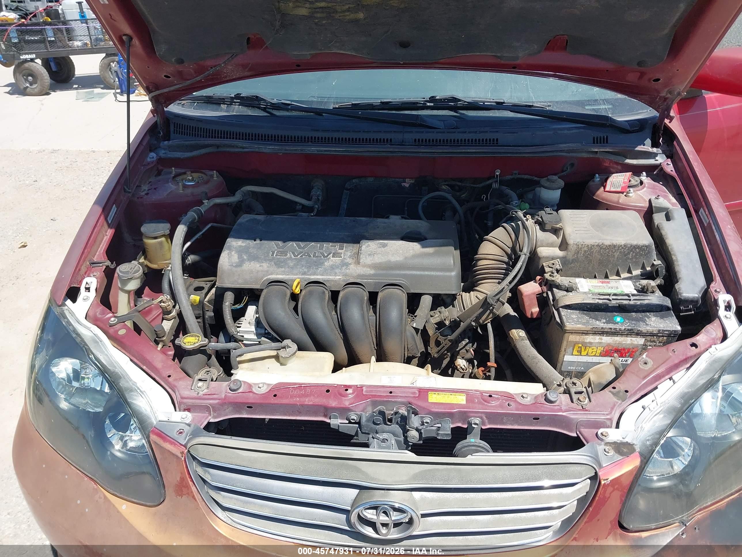 2003 Toyota Corolla S Orange vin: 1NXBR32E53Z119129