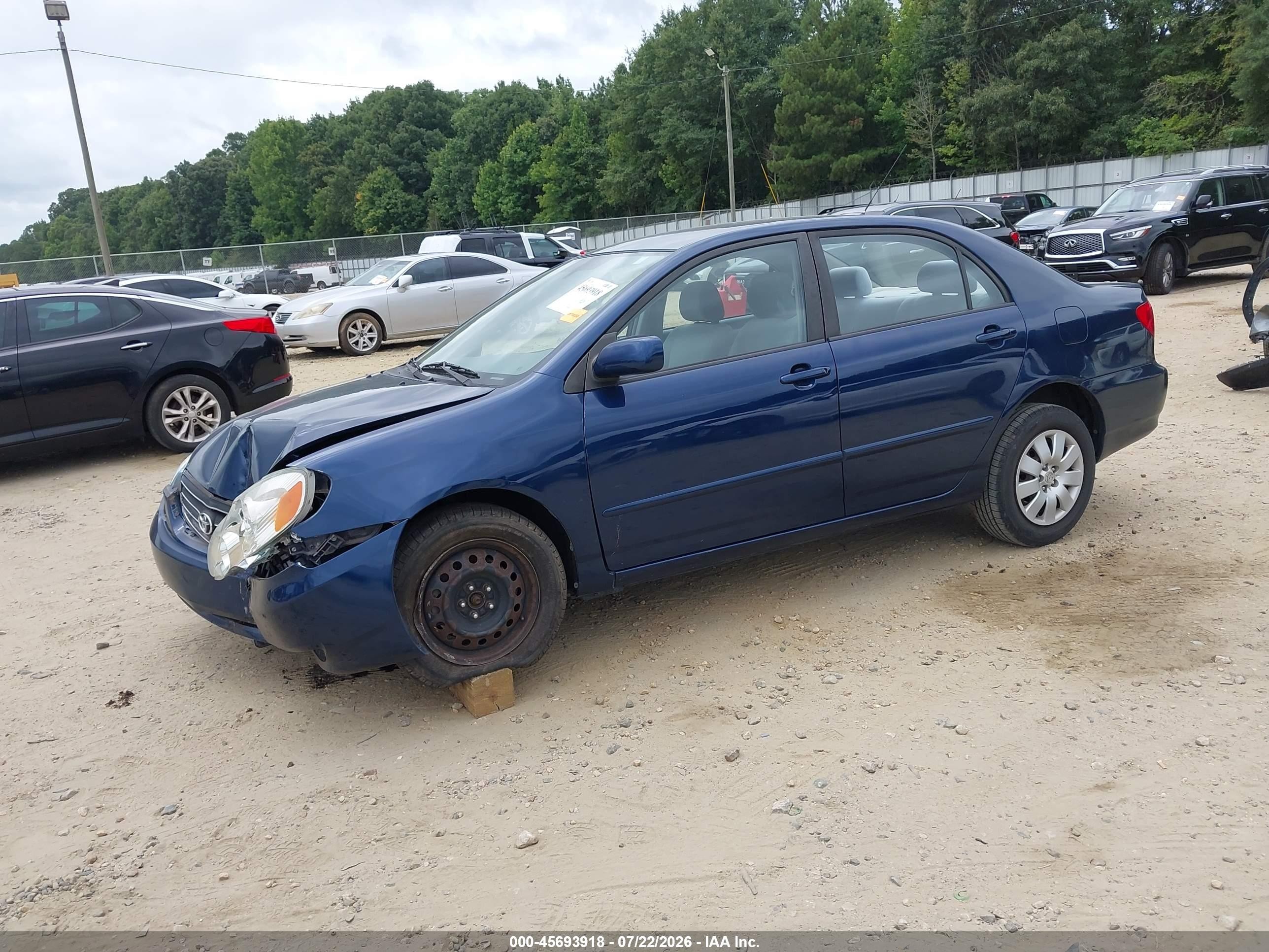 2003 Toyota Corolla Le Blue vin: 1NXBR32E53Z170498