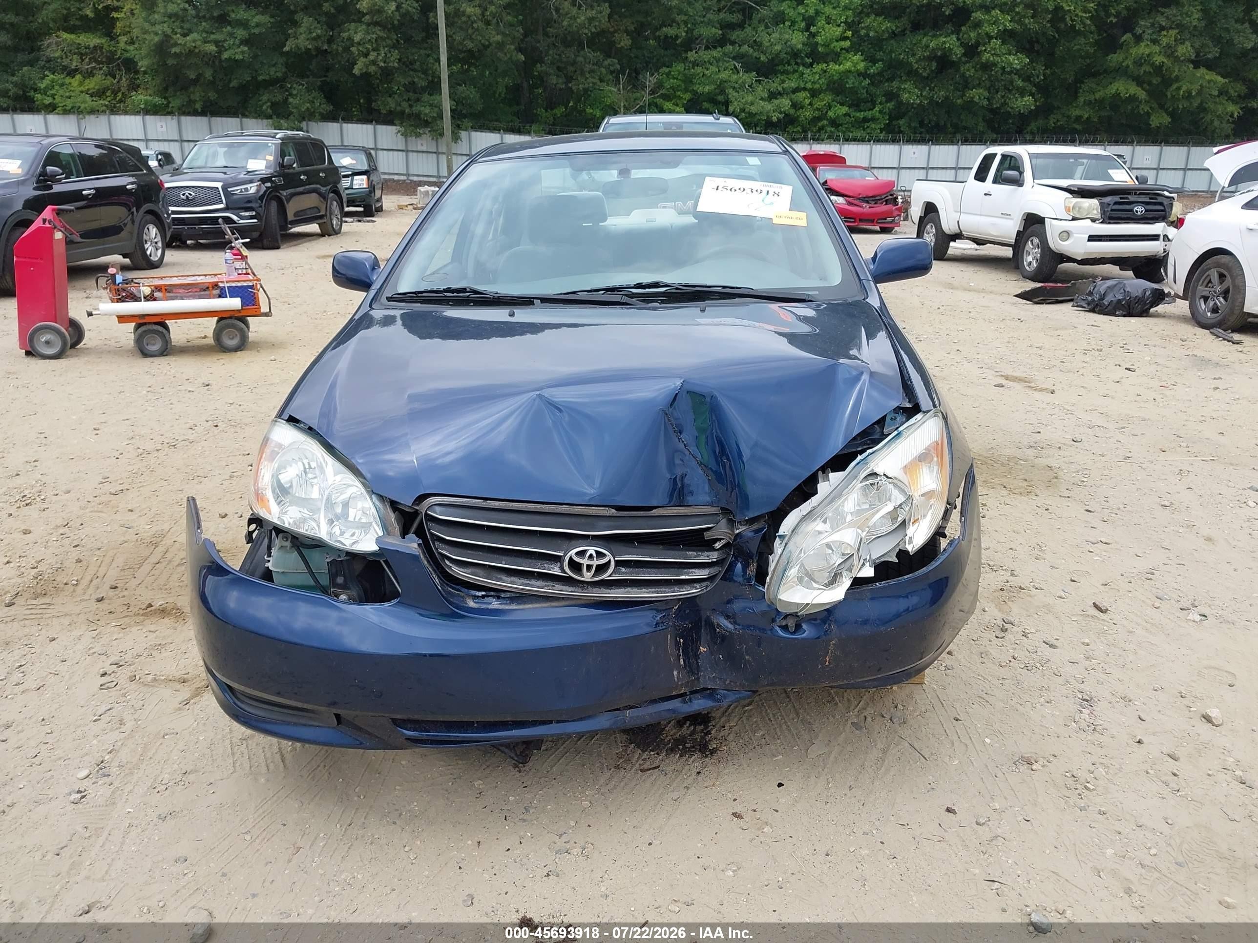 2003 Toyota Corolla Le Blue vin: 1NXBR32E53Z170498