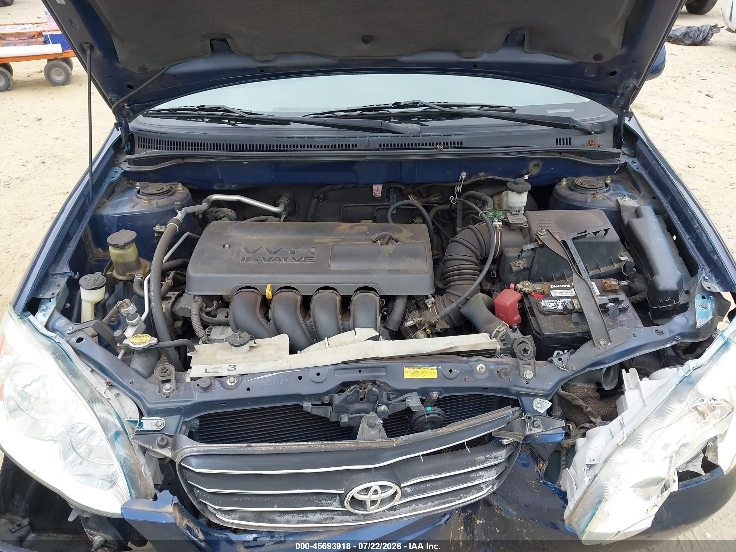 2003 Toyota Corolla Le Blue vin: 1NXBR32E53Z170498