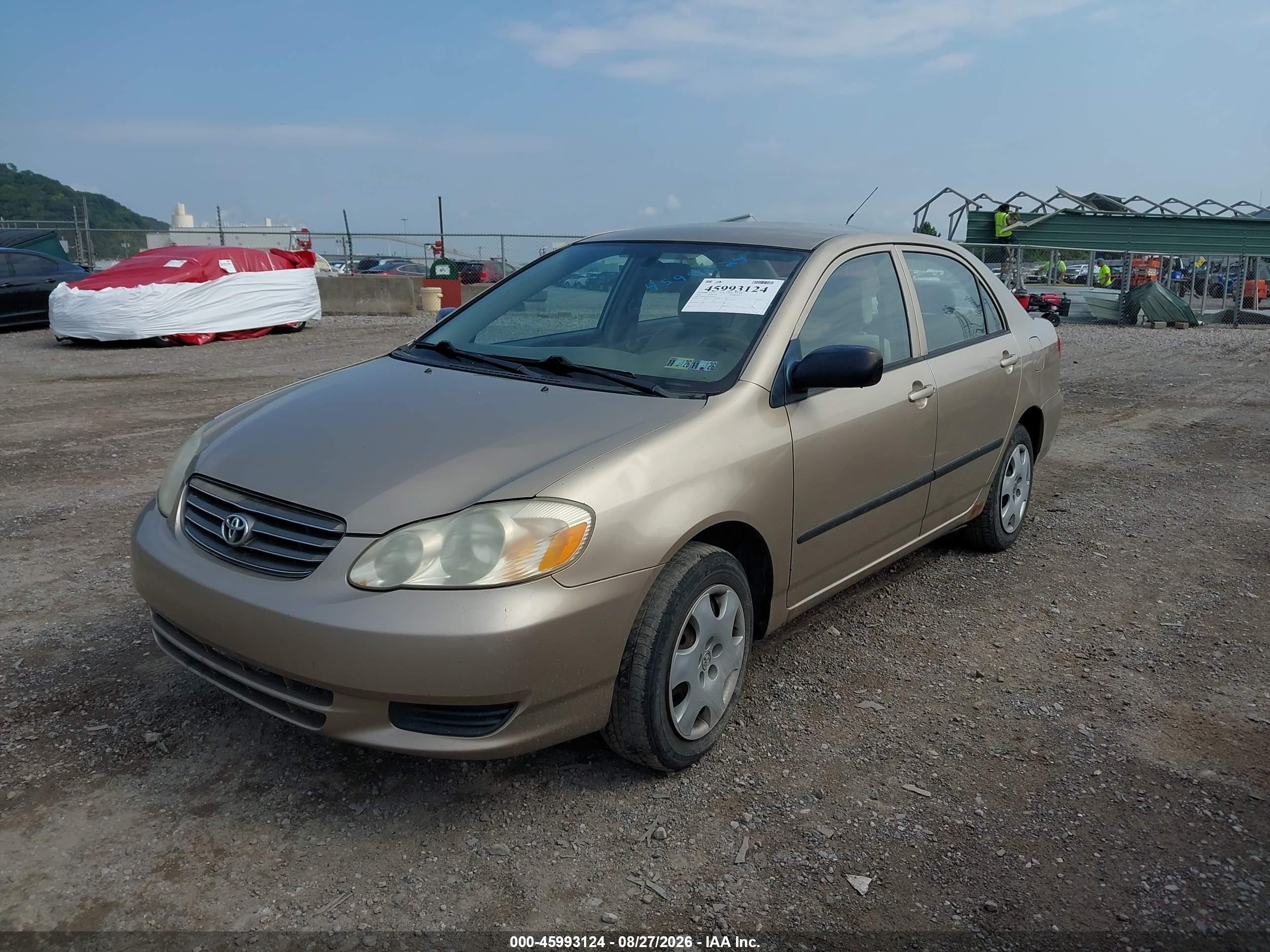 2004 Toyota Corolla Ce Beige vin: 1NXBR32E54Z240177