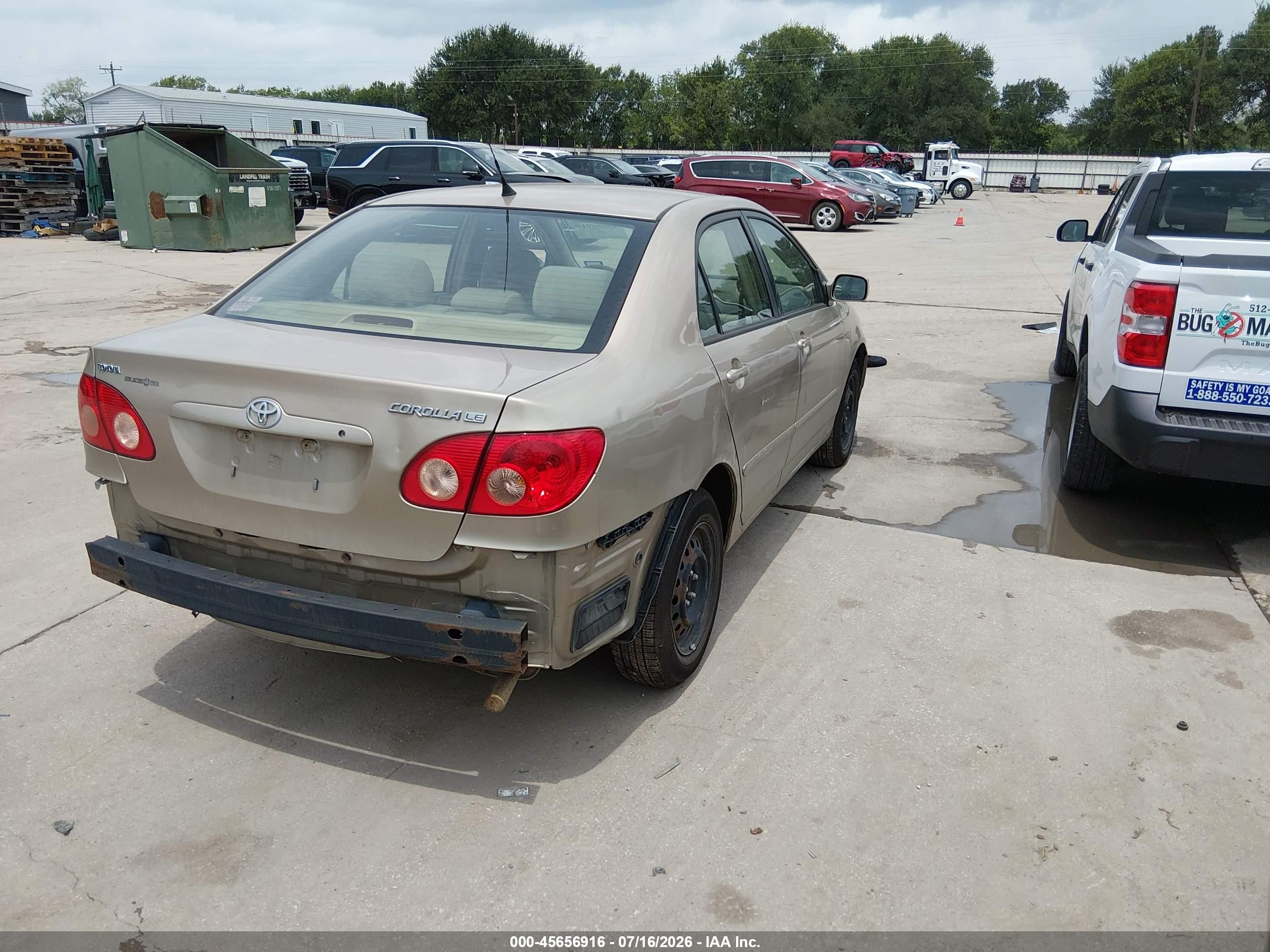 2005 Toyota Corolla Le Gold vin: 1NXBR32E55Z361034