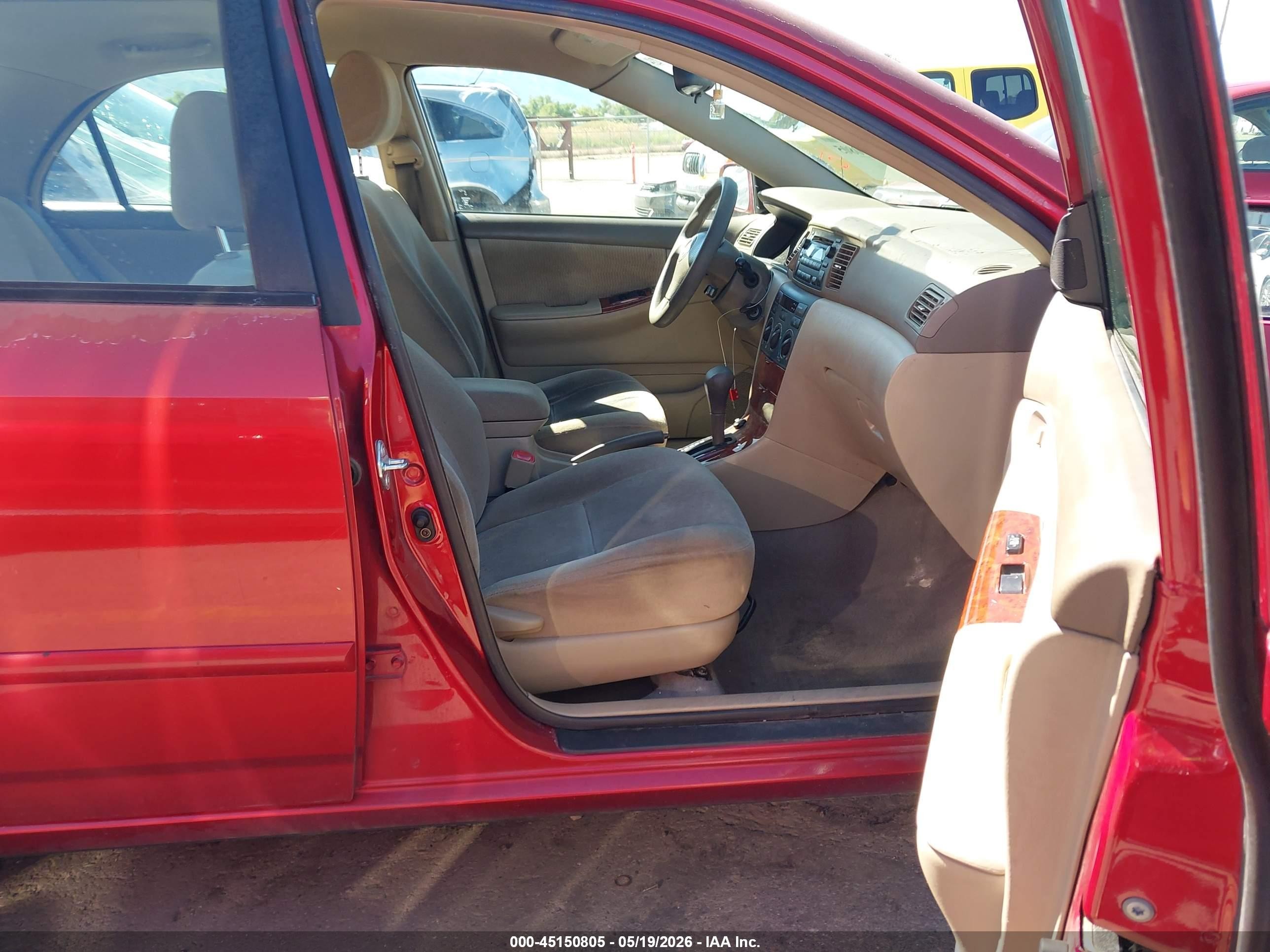 2007 Toyota Corolla Le Red vin: 1NXBR32E57Z768189