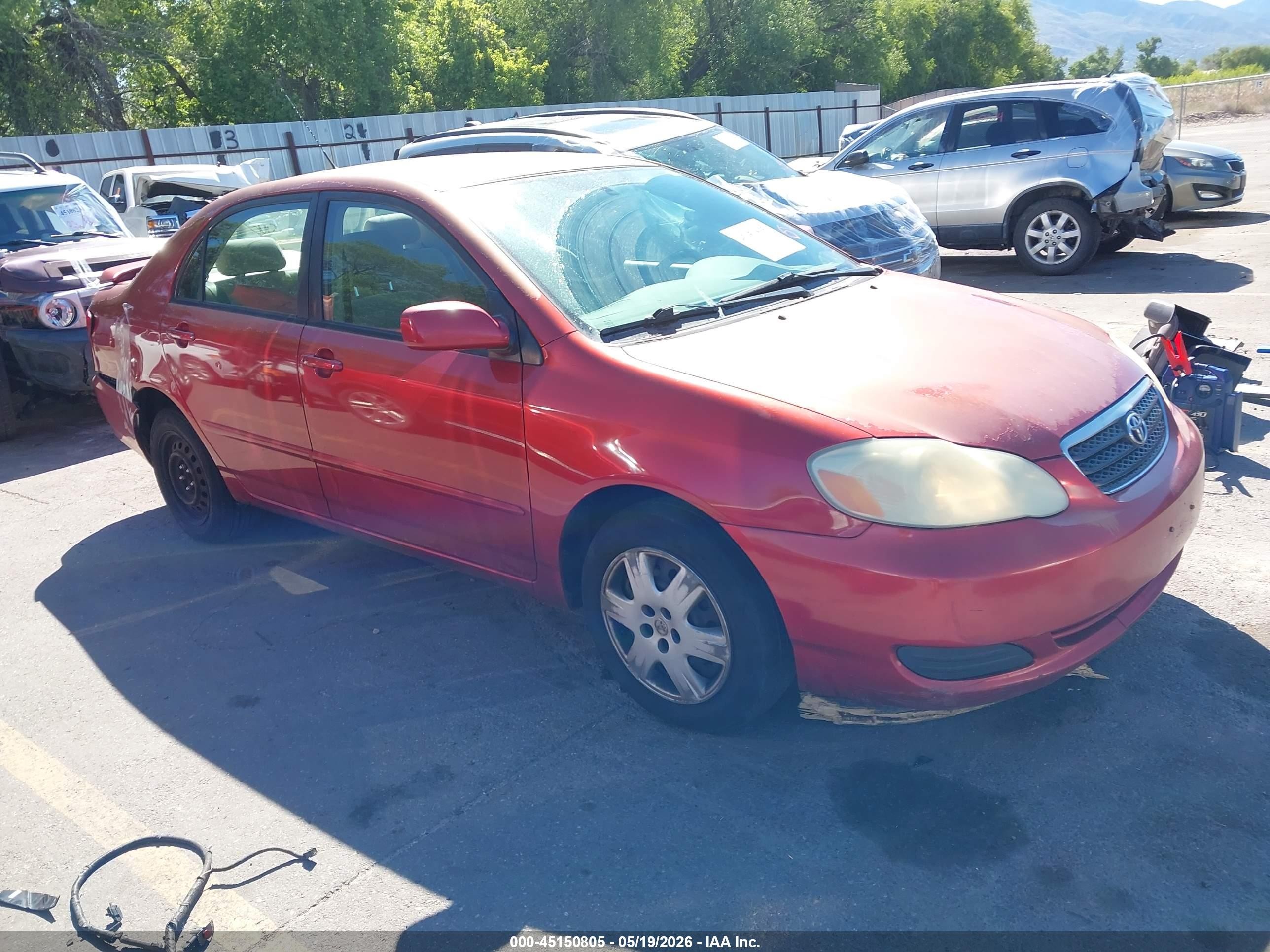 2007 Toyota Corolla Le Red vin: 1NXBR32E57Z768189