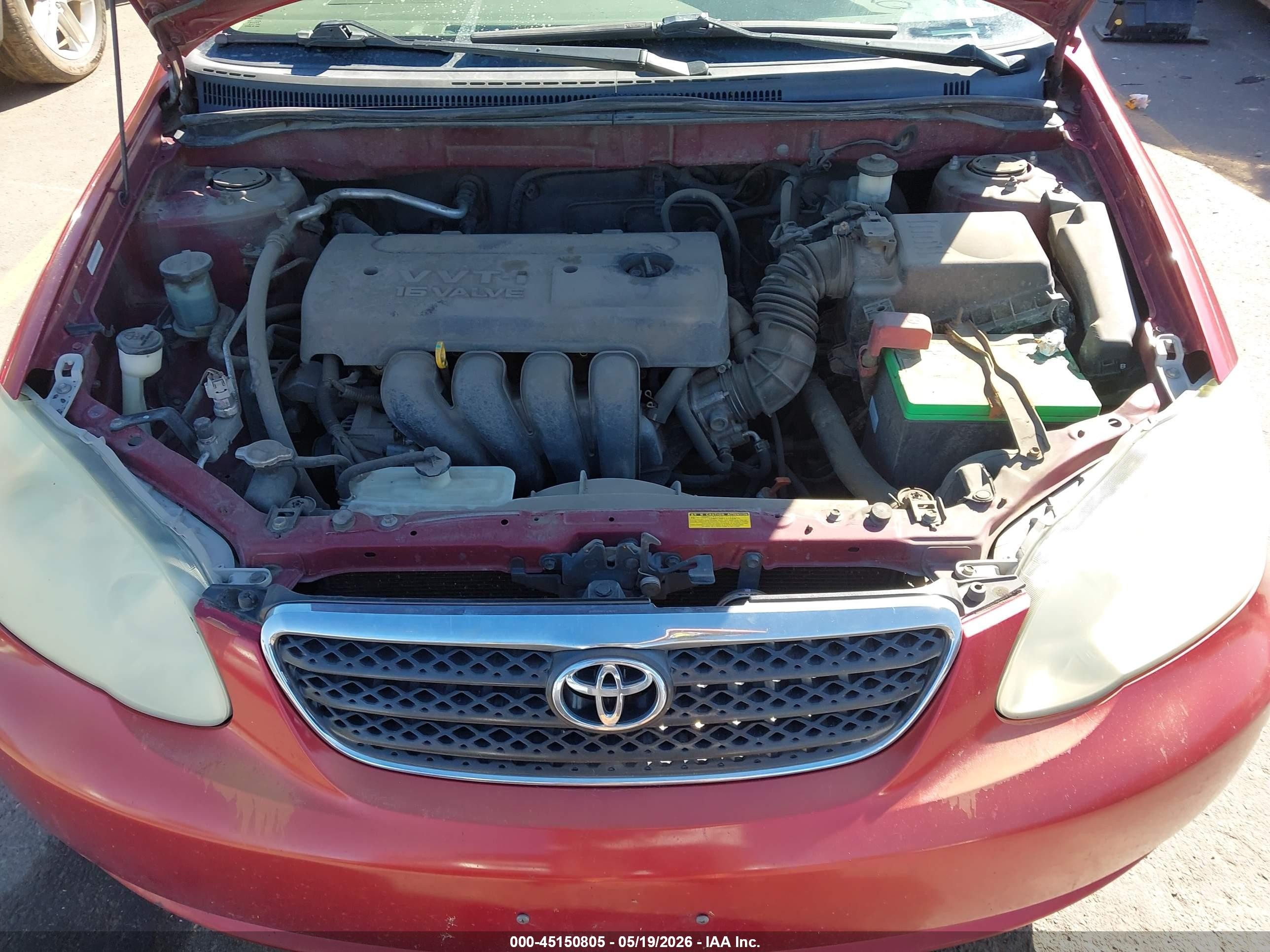 2007 Toyota Corolla Le Red vin: 1NXBR32E57Z768189