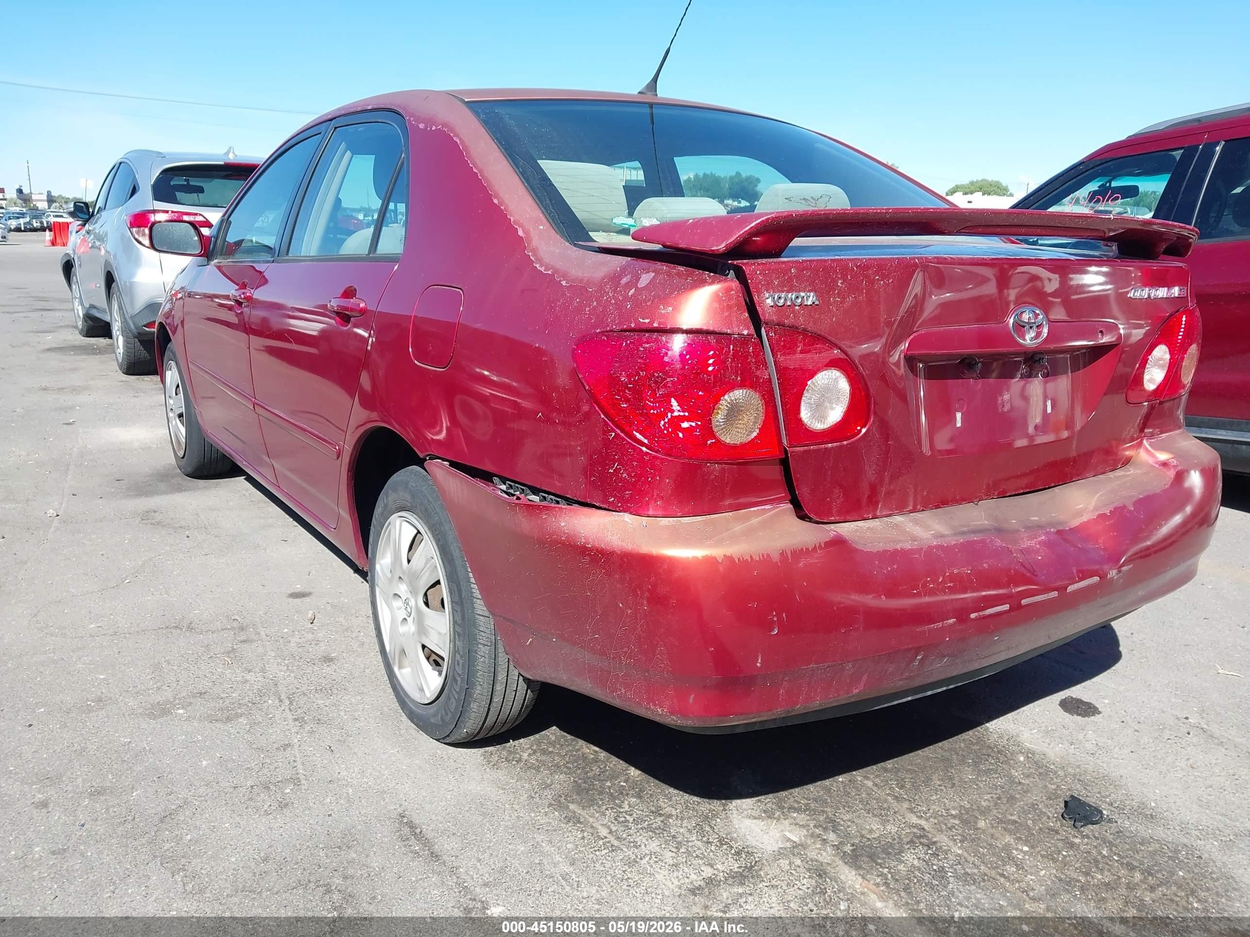 2007 Toyota Corolla Le Red vin: 1NXBR32E57Z768189