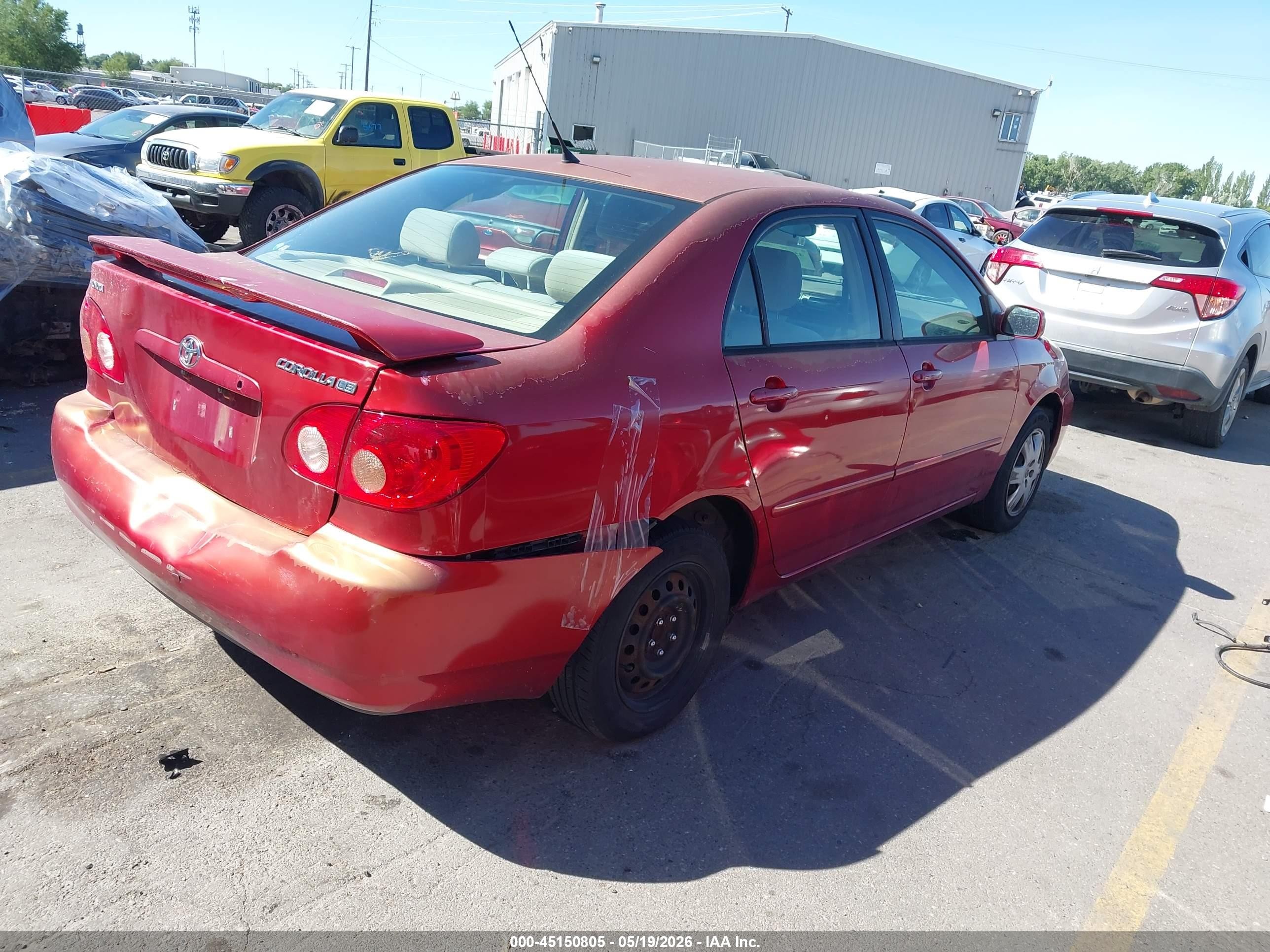 2007 Toyota Corolla Le Red vin: 1NXBR32E57Z768189