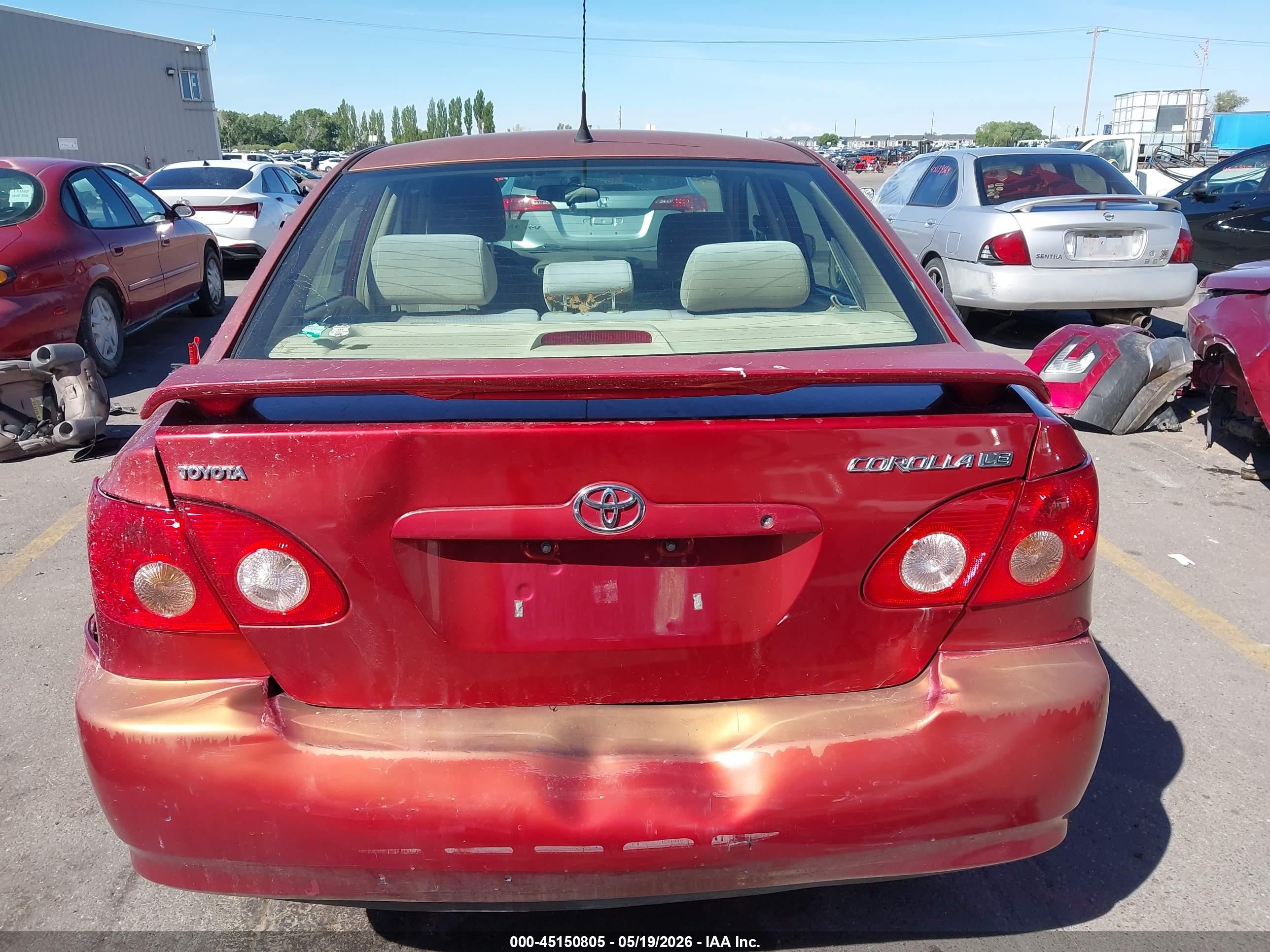2007 Toyota Corolla Le Red vin: 1NXBR32E57Z768189
