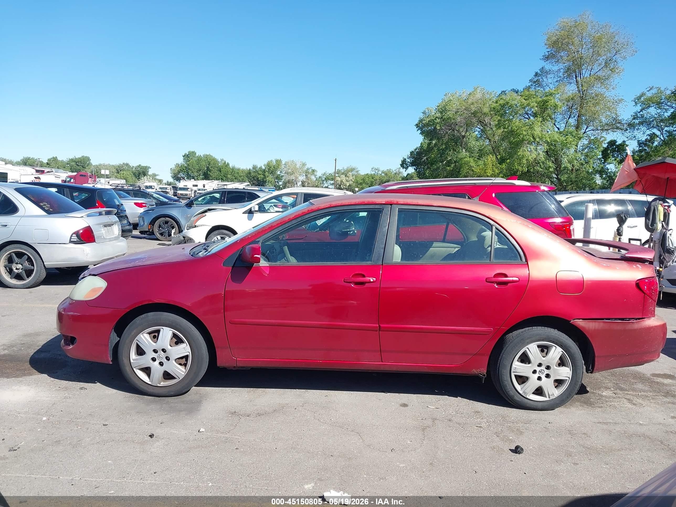 2007 Toyota Corolla Le Red vin: 1NXBR32E57Z768189