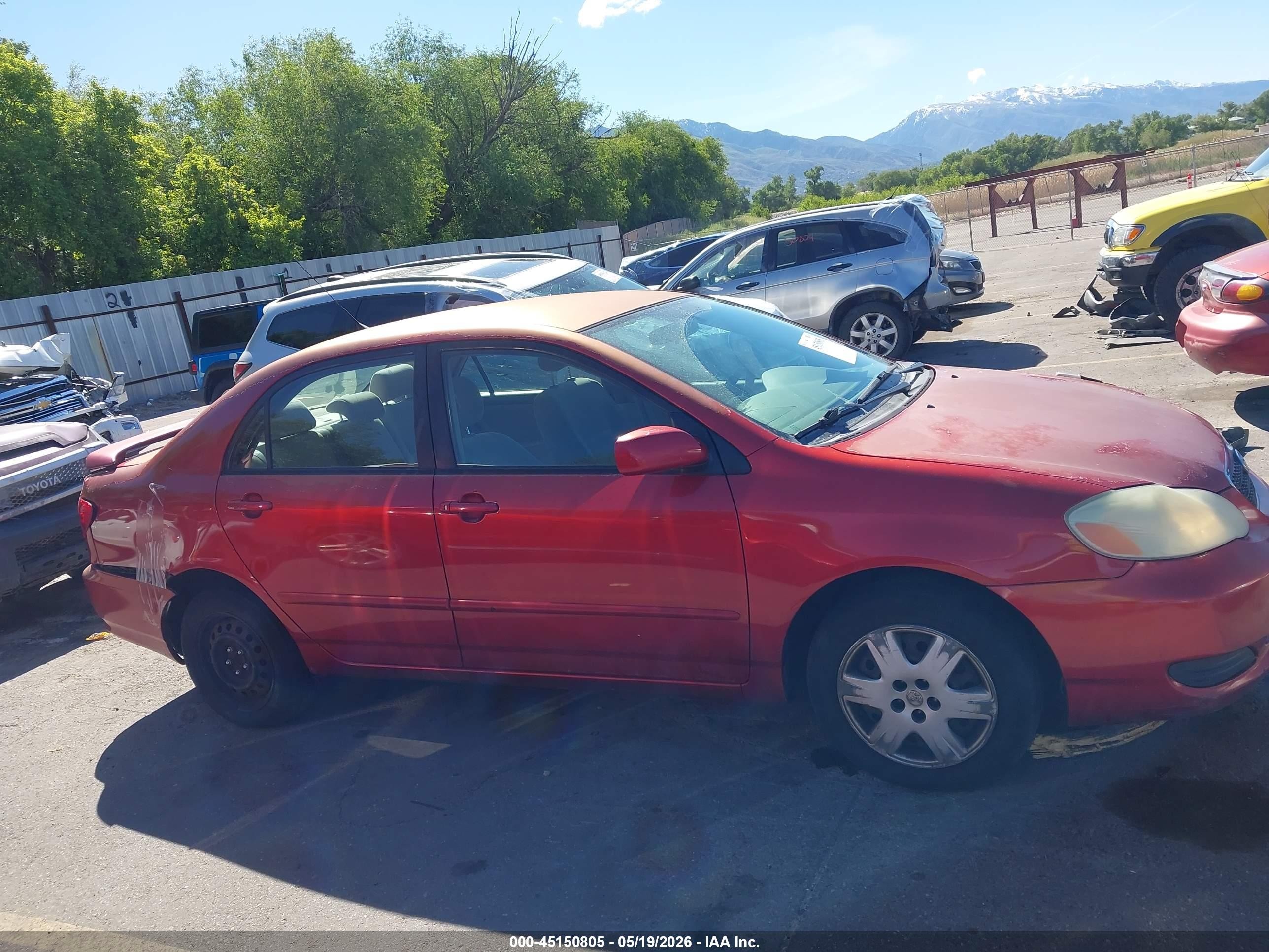 2007 Toyota Corolla Le Red vin: 1NXBR32E57Z768189