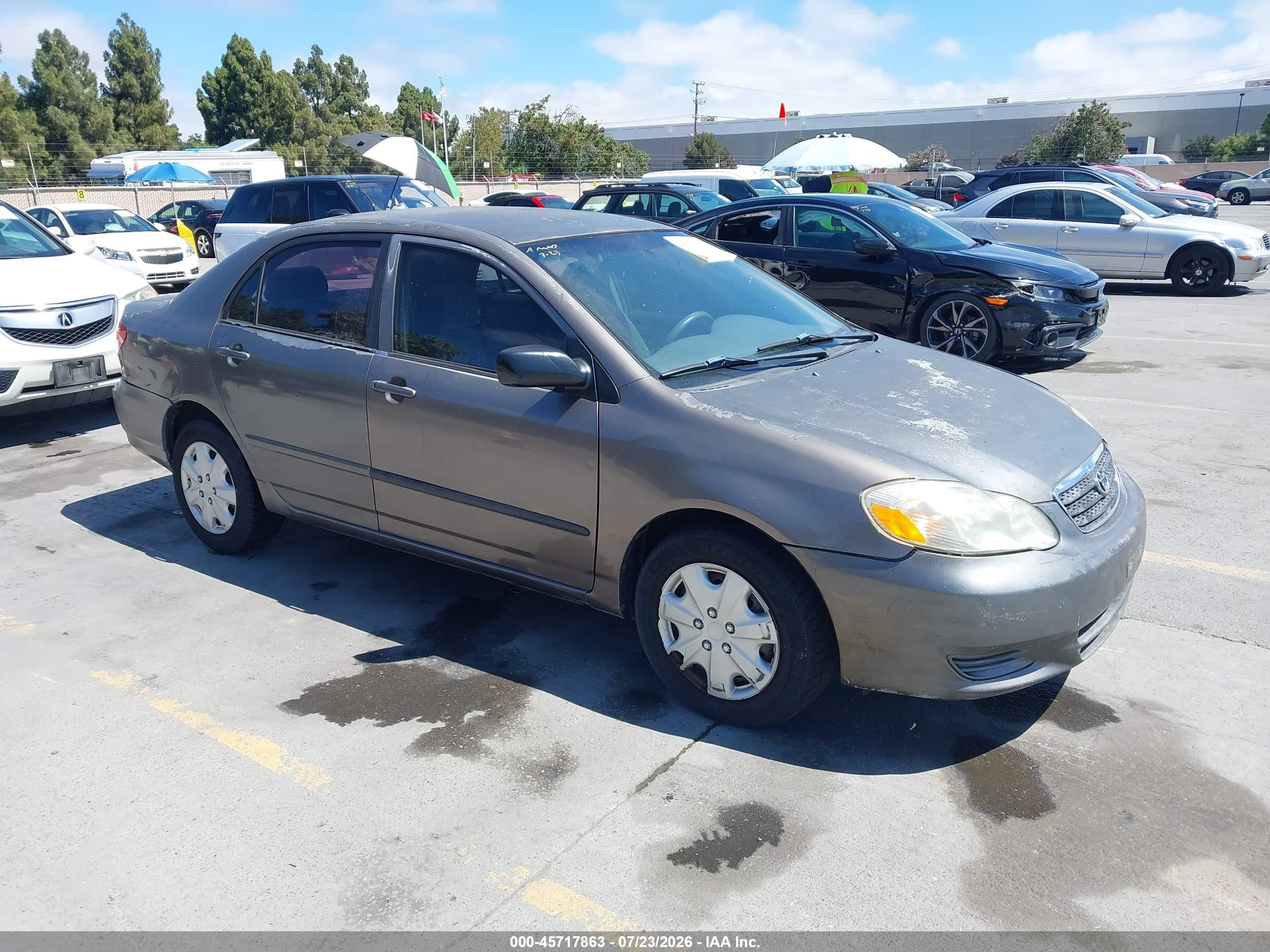 2003 Toyota Corolla Ce Gray vin: 1NXBR32E63Z009805