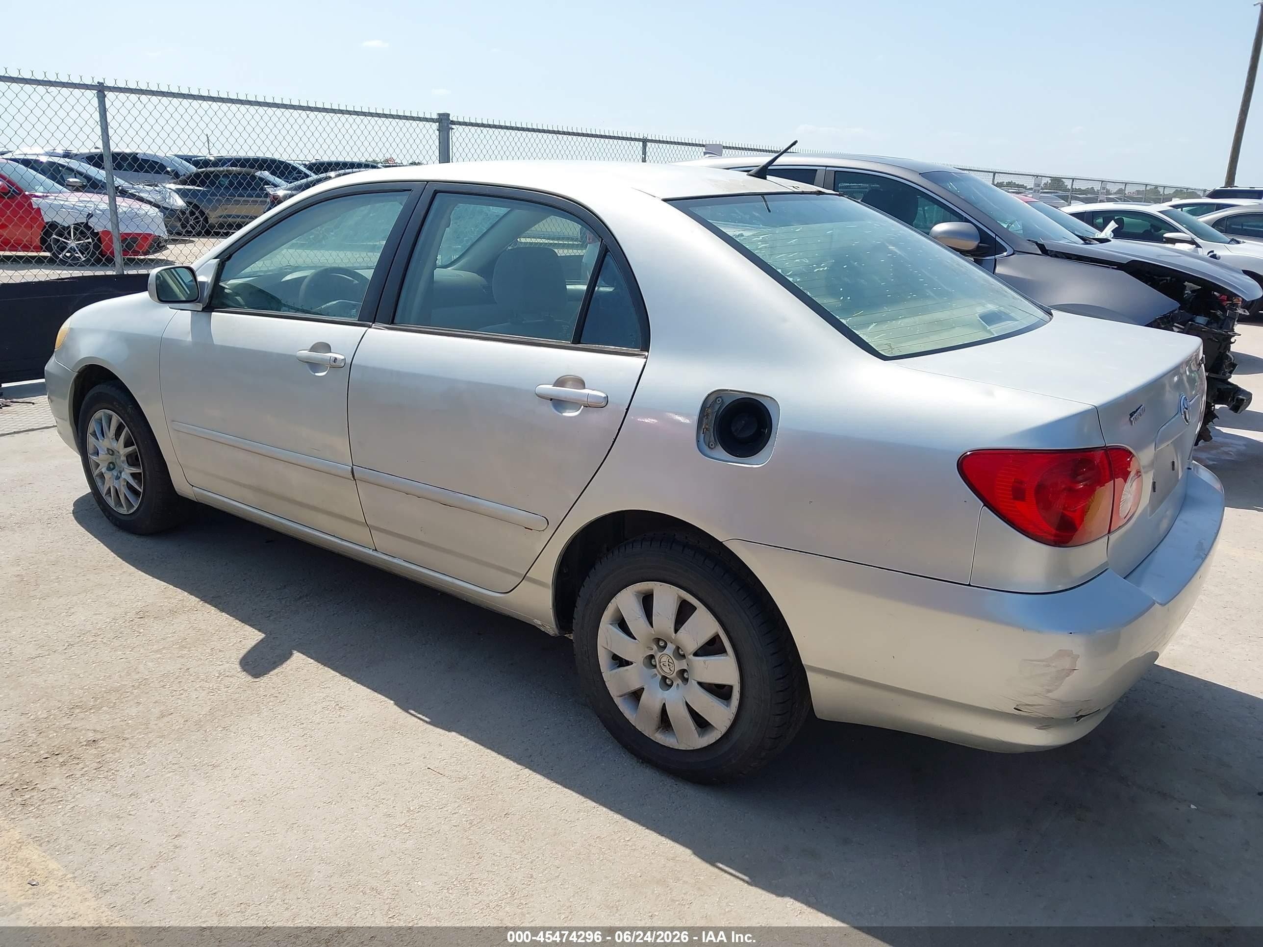2003 Toyota Corolla Le Silver vin: 1NXBR32E63Z020710