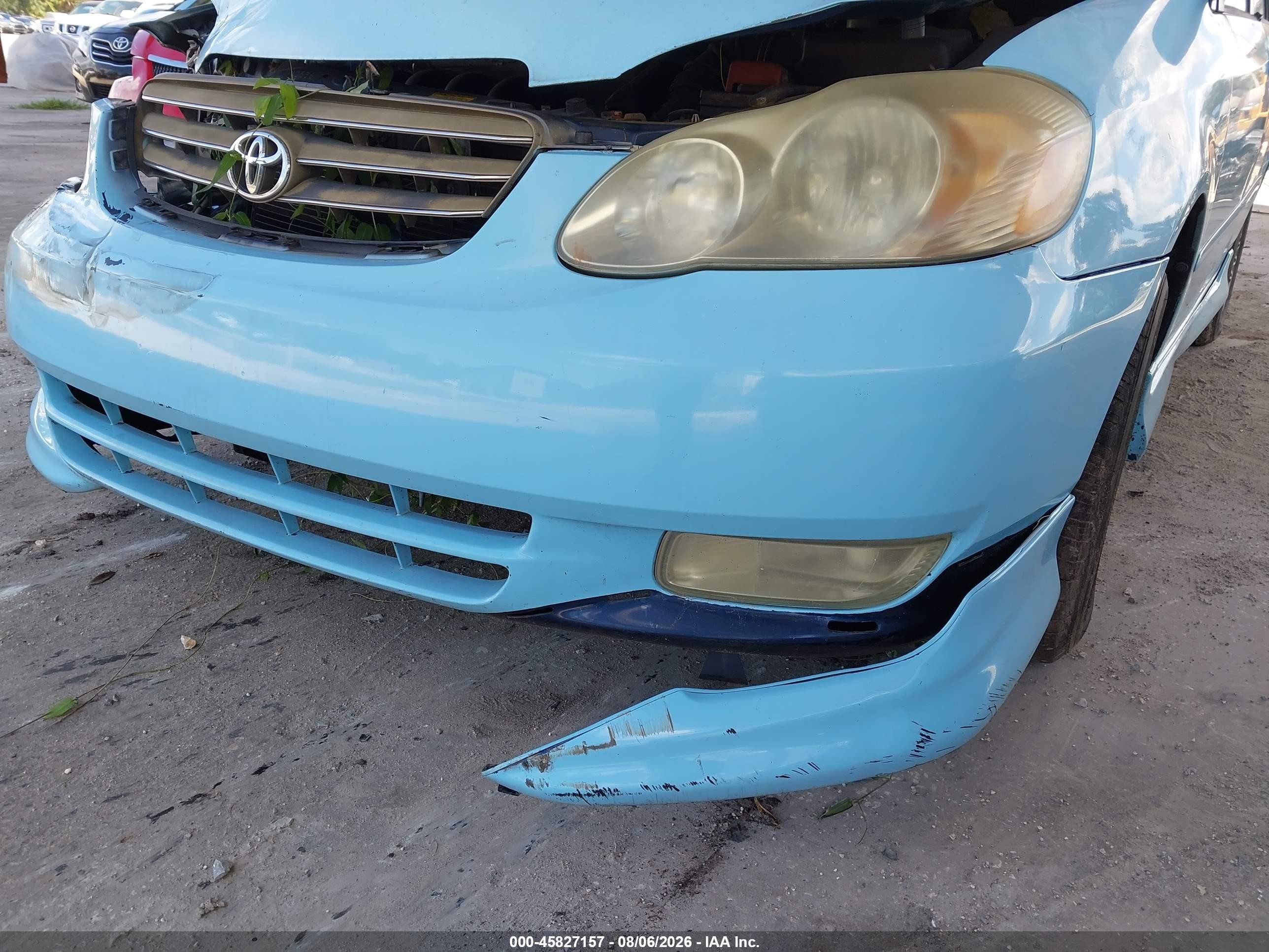 2003 Toyota Corolla S Turquoise vin: 1NXBR32E63Z145934