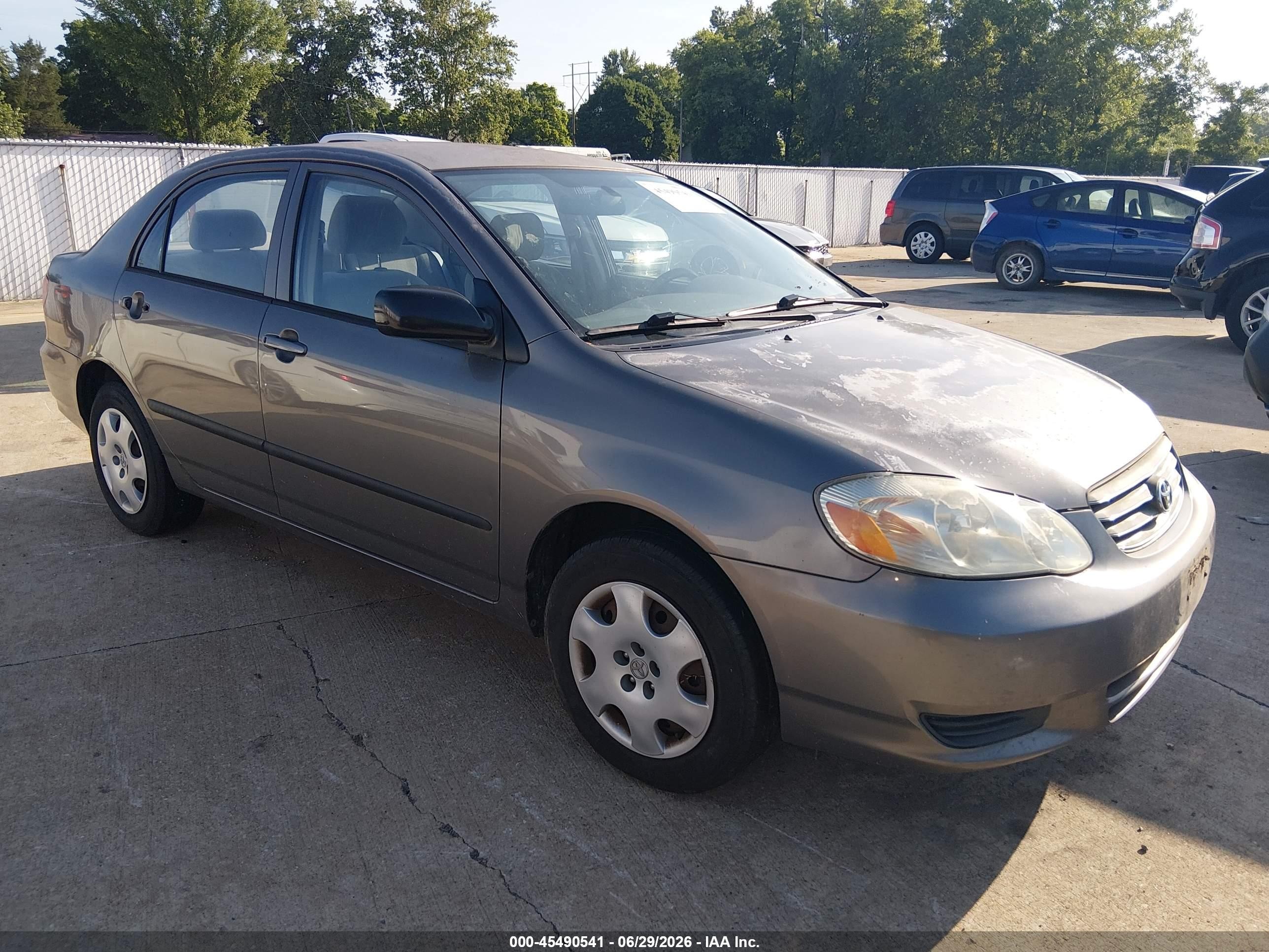 2003 Toyota Corolla Ce Gray vin: 1NXBR32E63Z176343