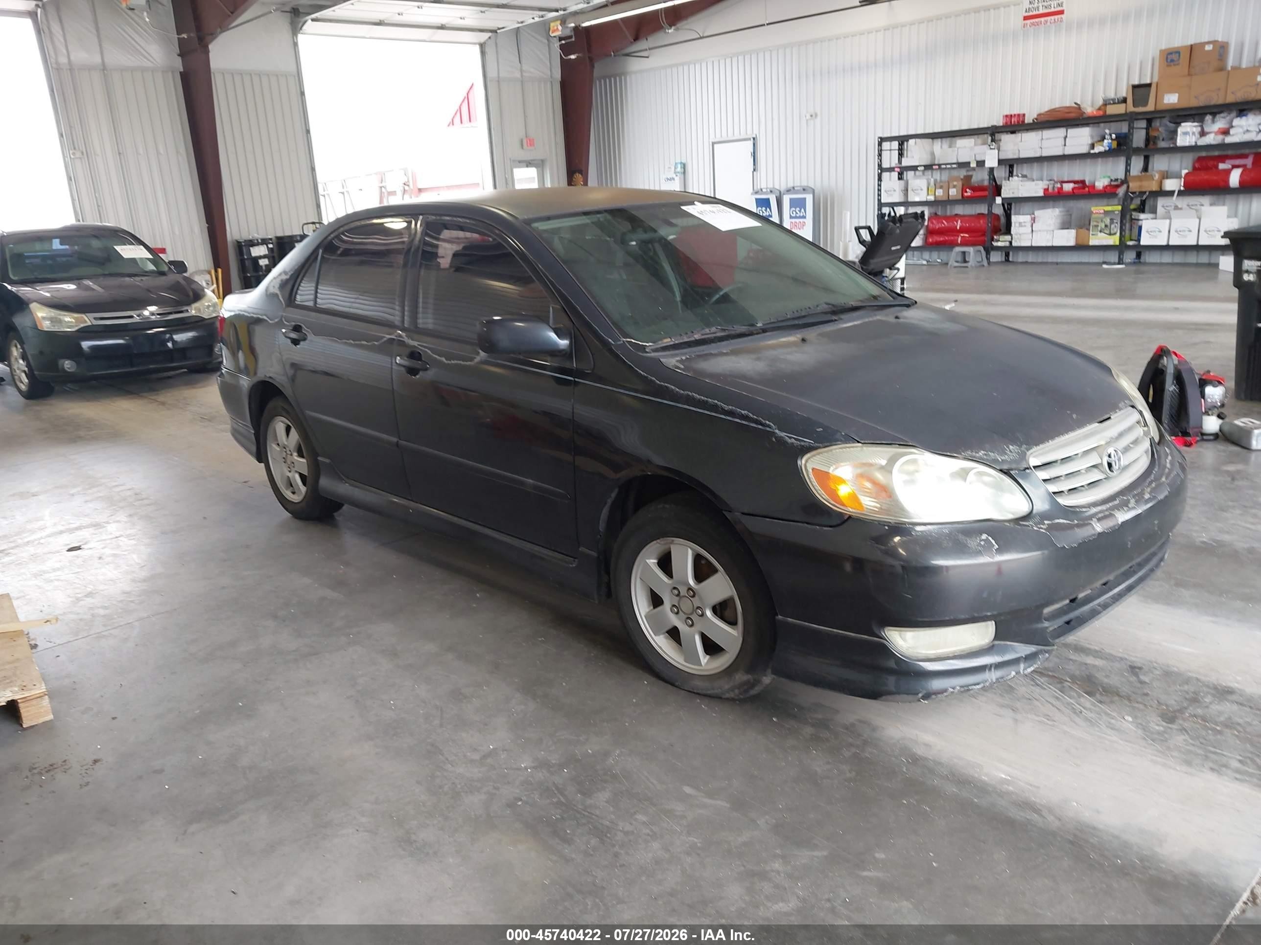 2004 Toyota Corolla S Black vin: 1NXBR32E64Z201680