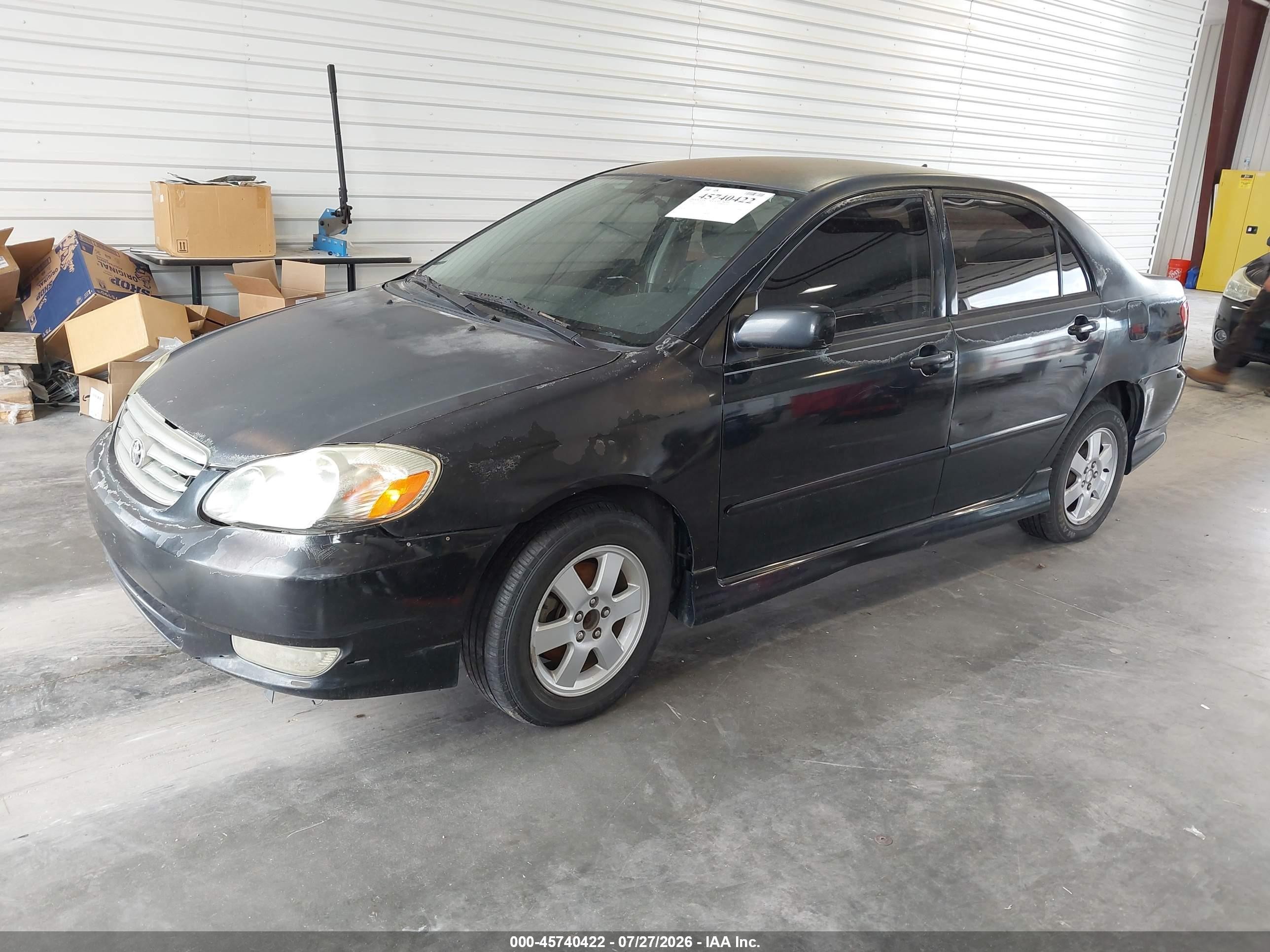 2004 Toyota Corolla S Black vin: 1NXBR32E64Z201680