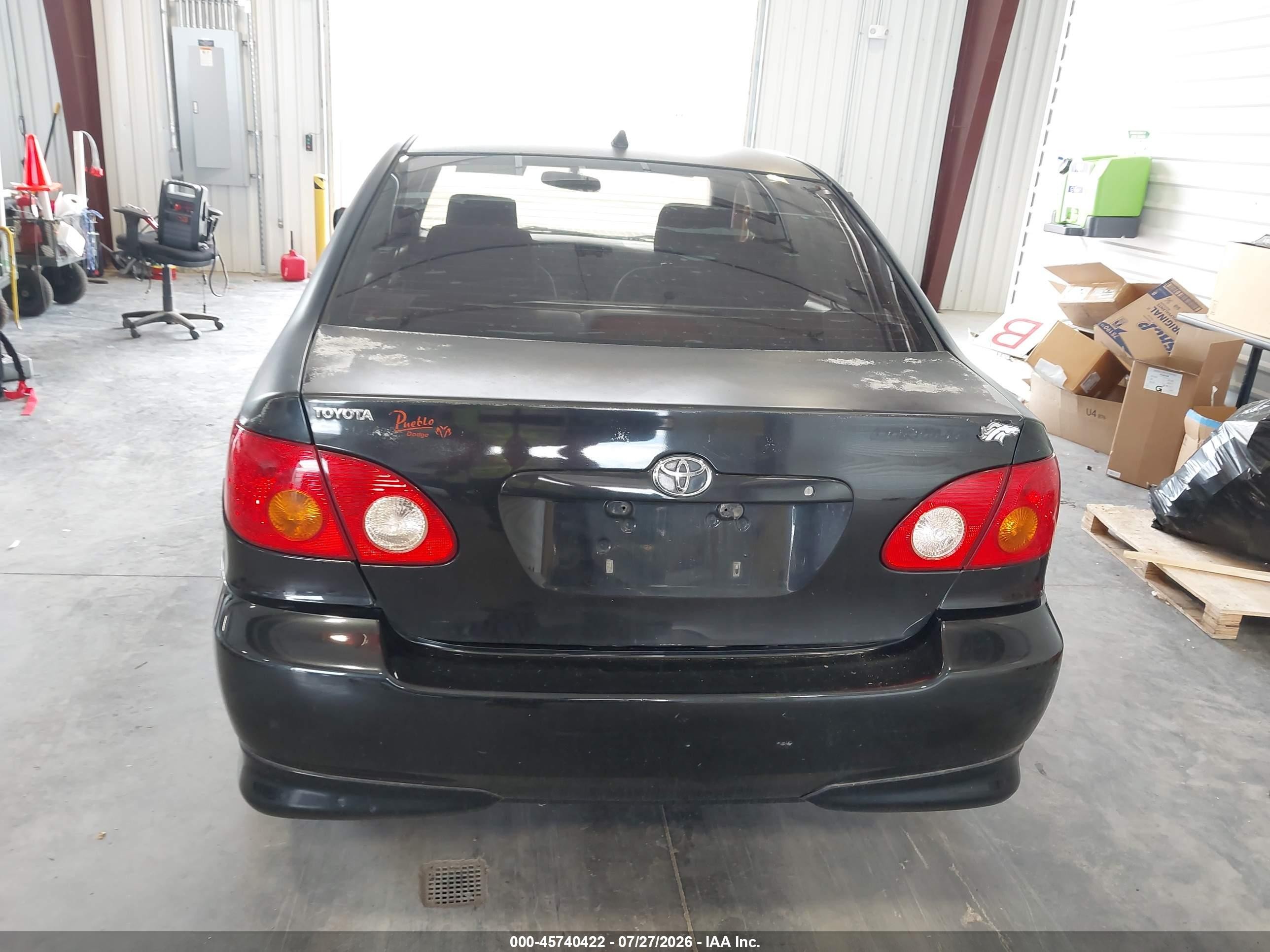 2004 Toyota Corolla S Black vin: 1NXBR32E64Z201680