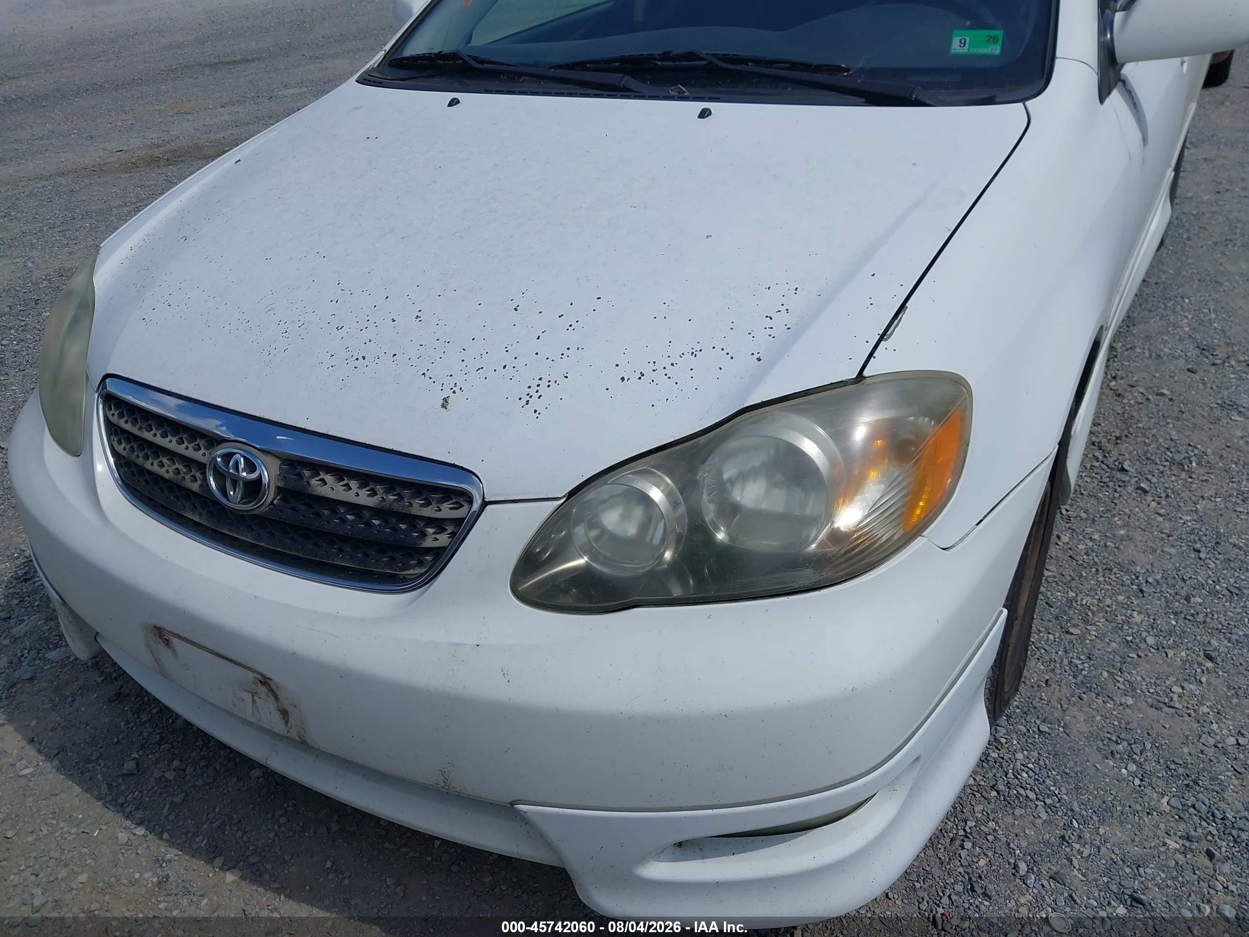 2005 Toyota Corolla S Белый vin: 1NXBR32E65Z395726