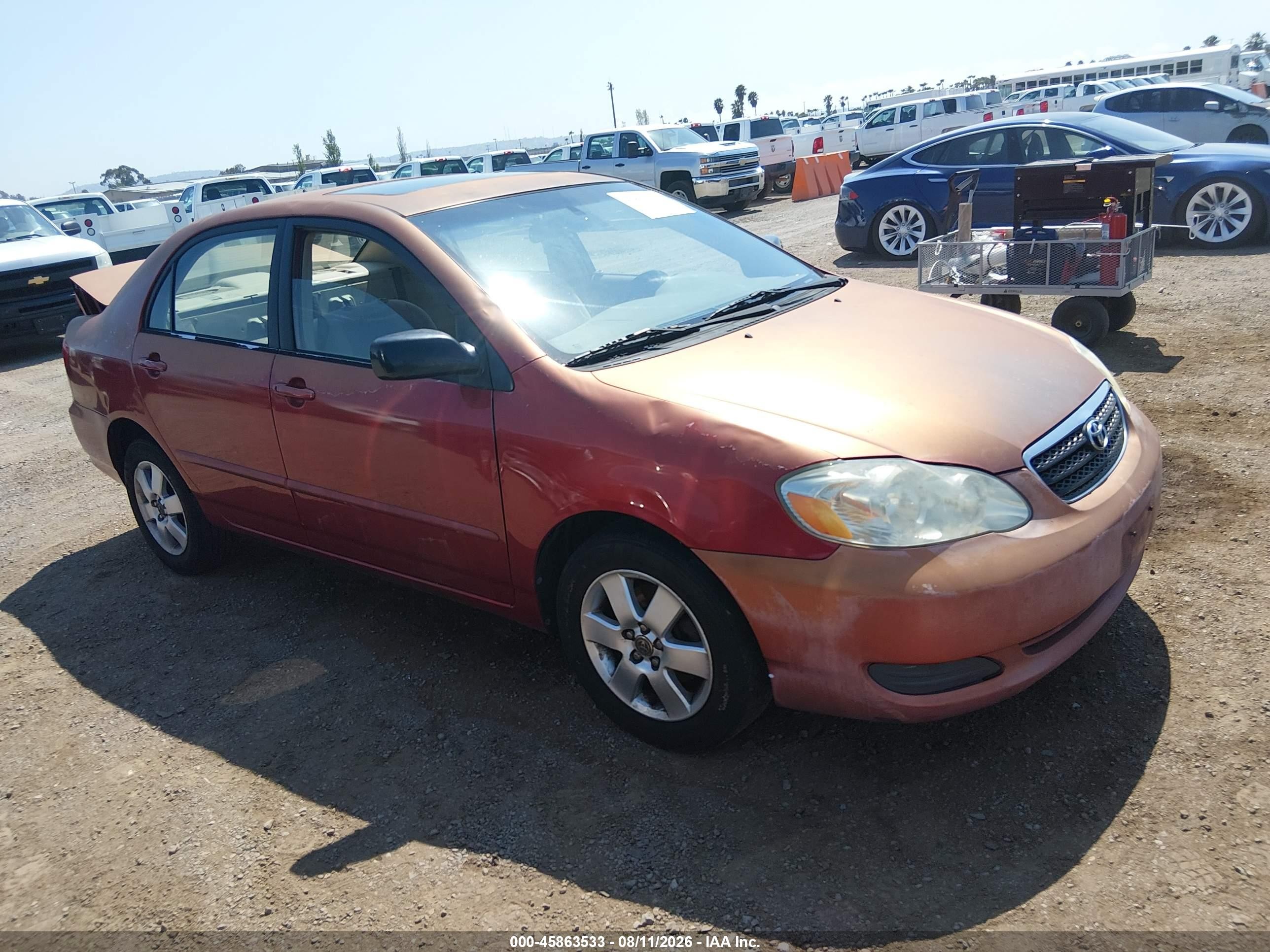 2005 Toyota Corolla Le Red vin: 1NXBR32E65Z404005