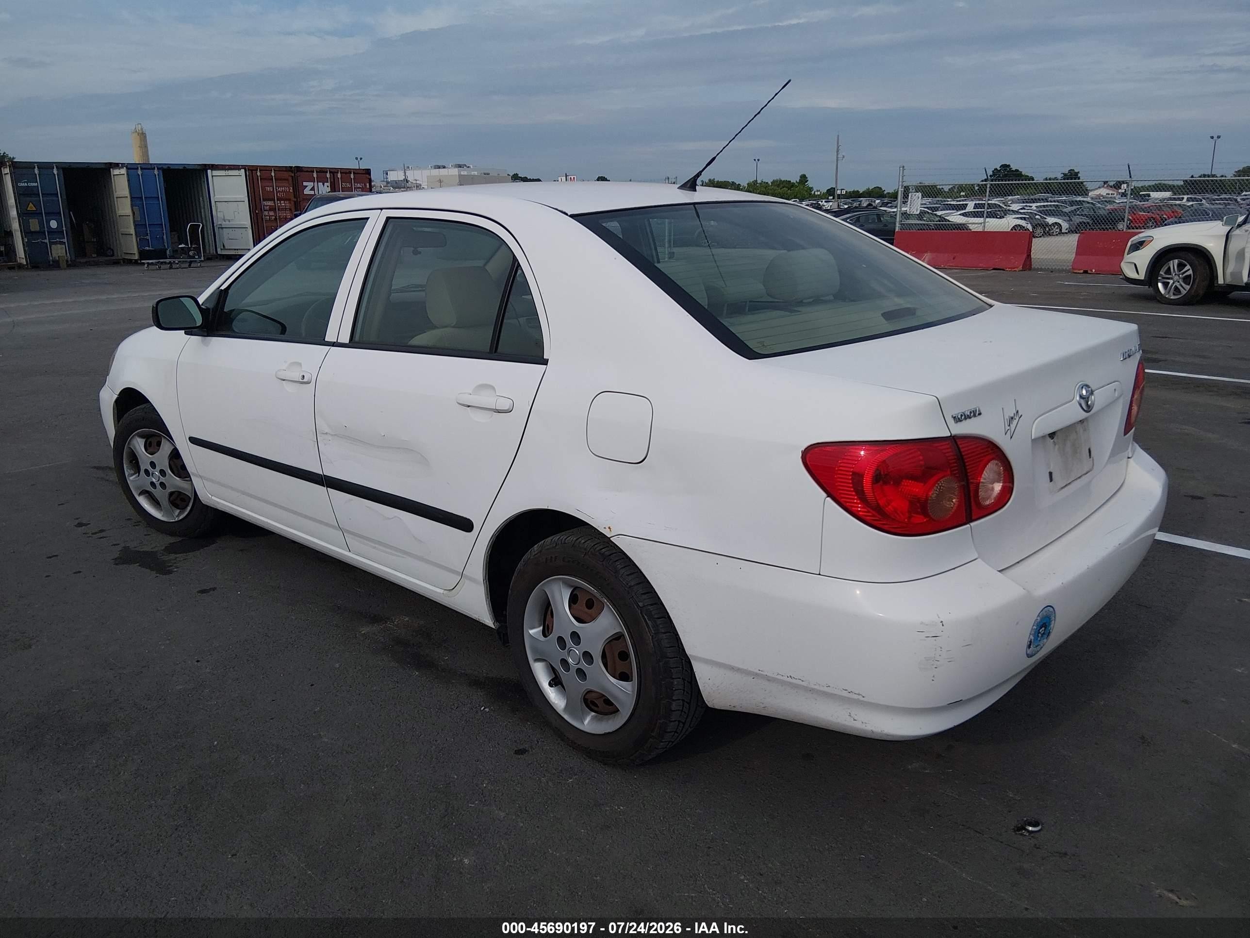 2005 Toyota Corolla Ce White vin: 1NXBR32E65Z484938