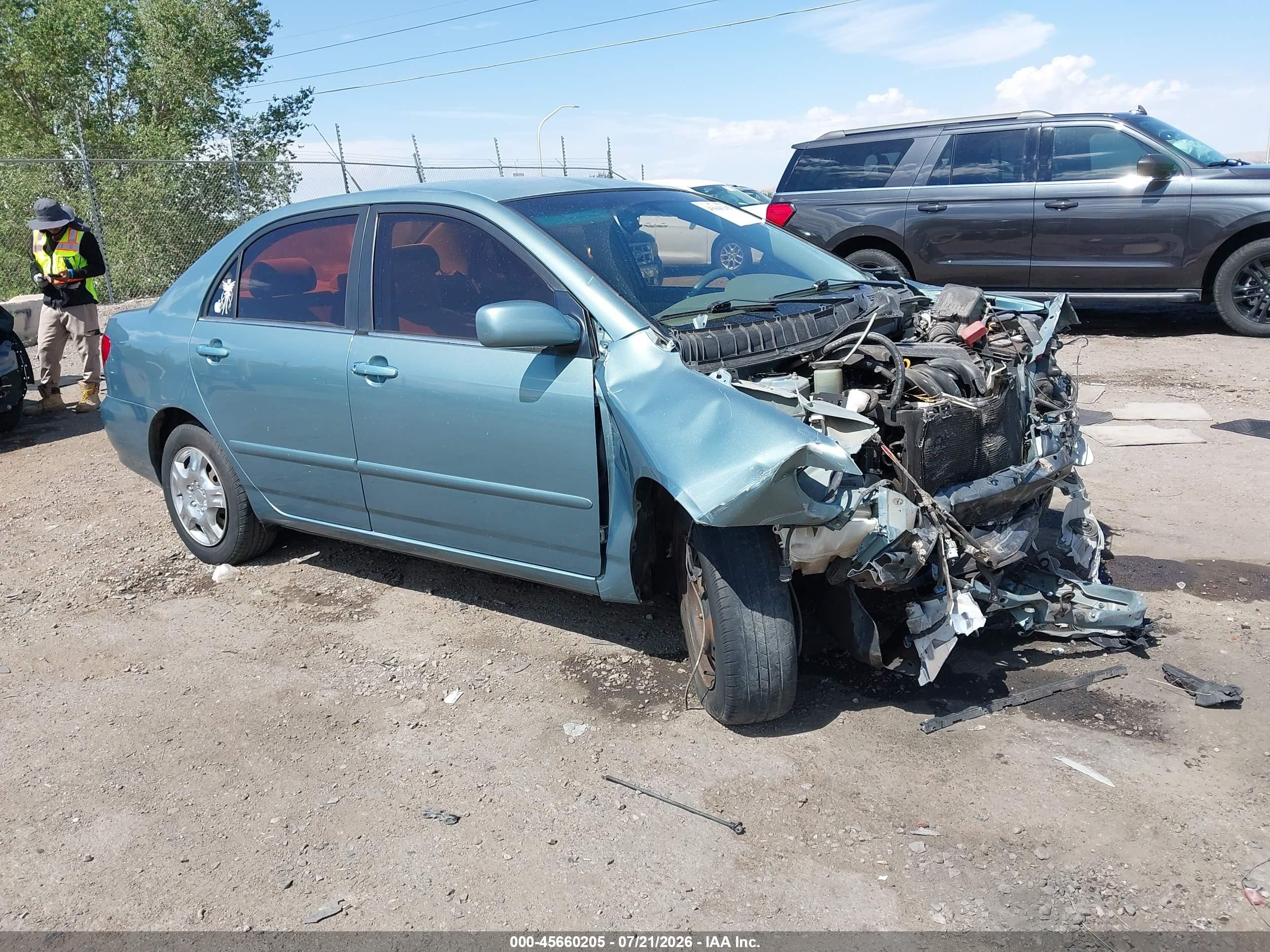 2005 Toyota Corolla Le Blue vin: 1NXBR32E65Z489430