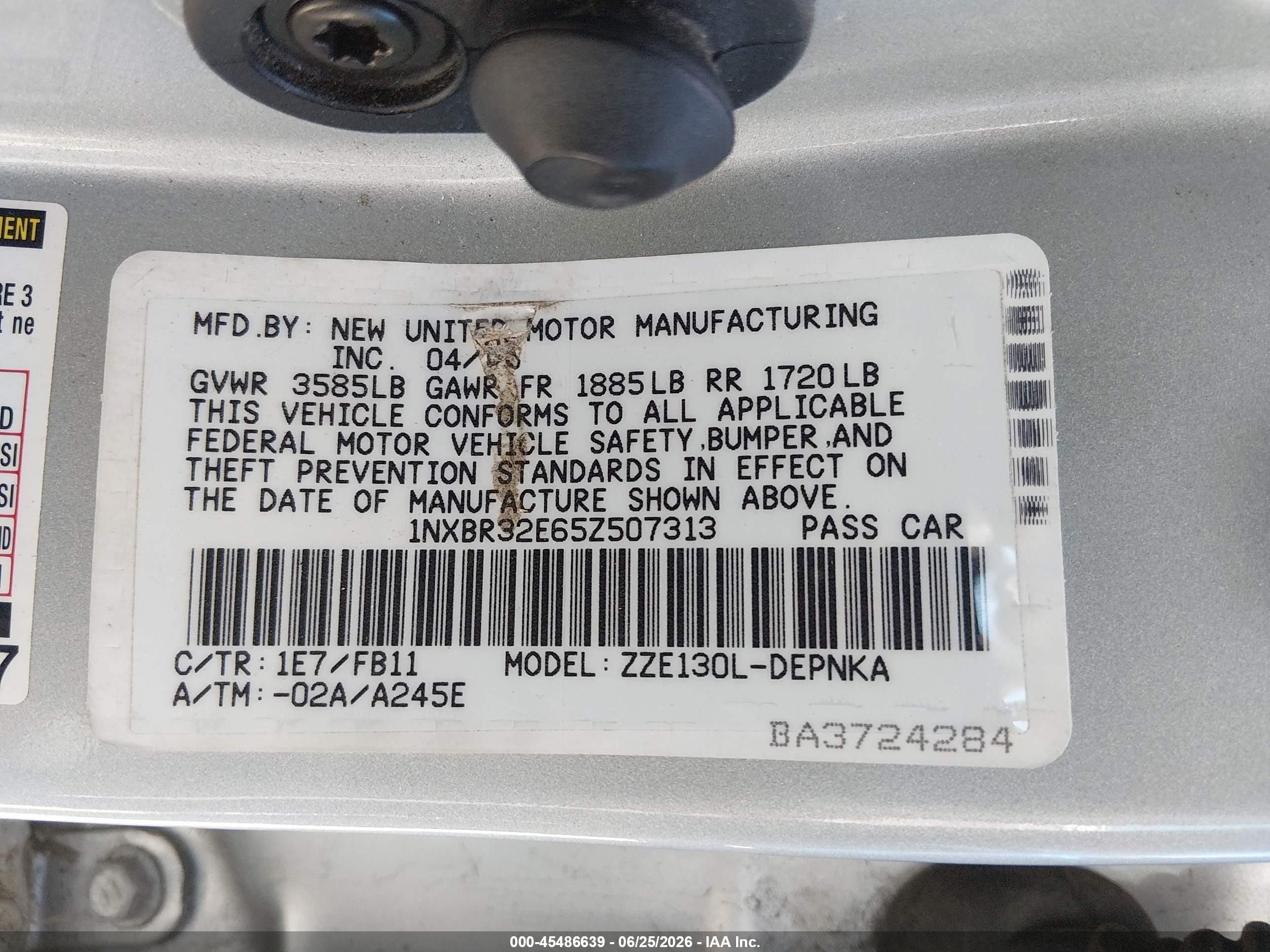 2005 Toyota Corolla Le Серебряный vin: 1NXBR32E65Z507313