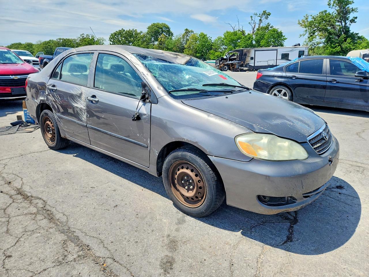 2006 Toyota Corolla Ce Gray vin: 1NXBR32E66Z744384
