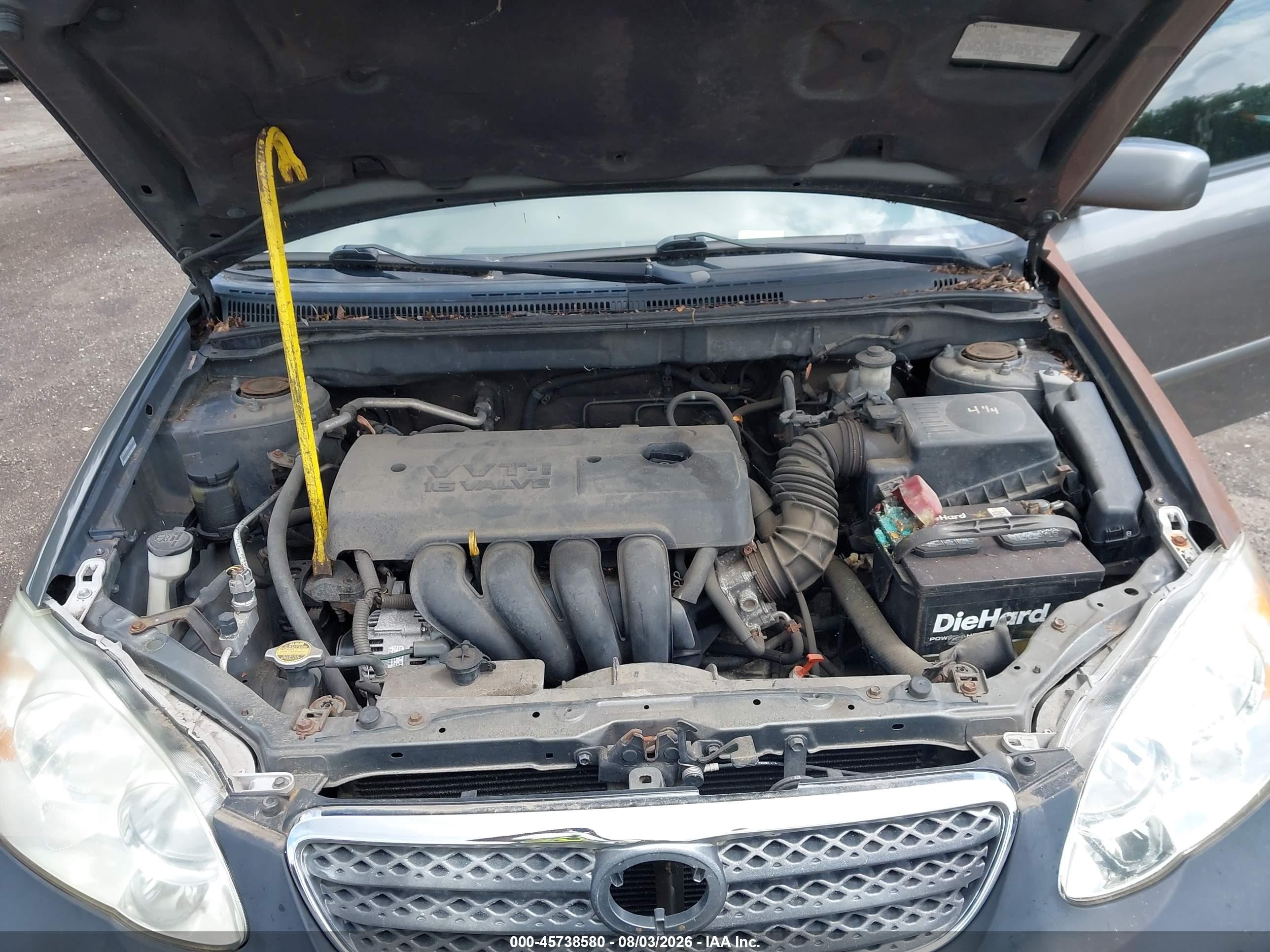 2008 Toyota Corolla Le Gray vin: 1NXBR32E68Z028796