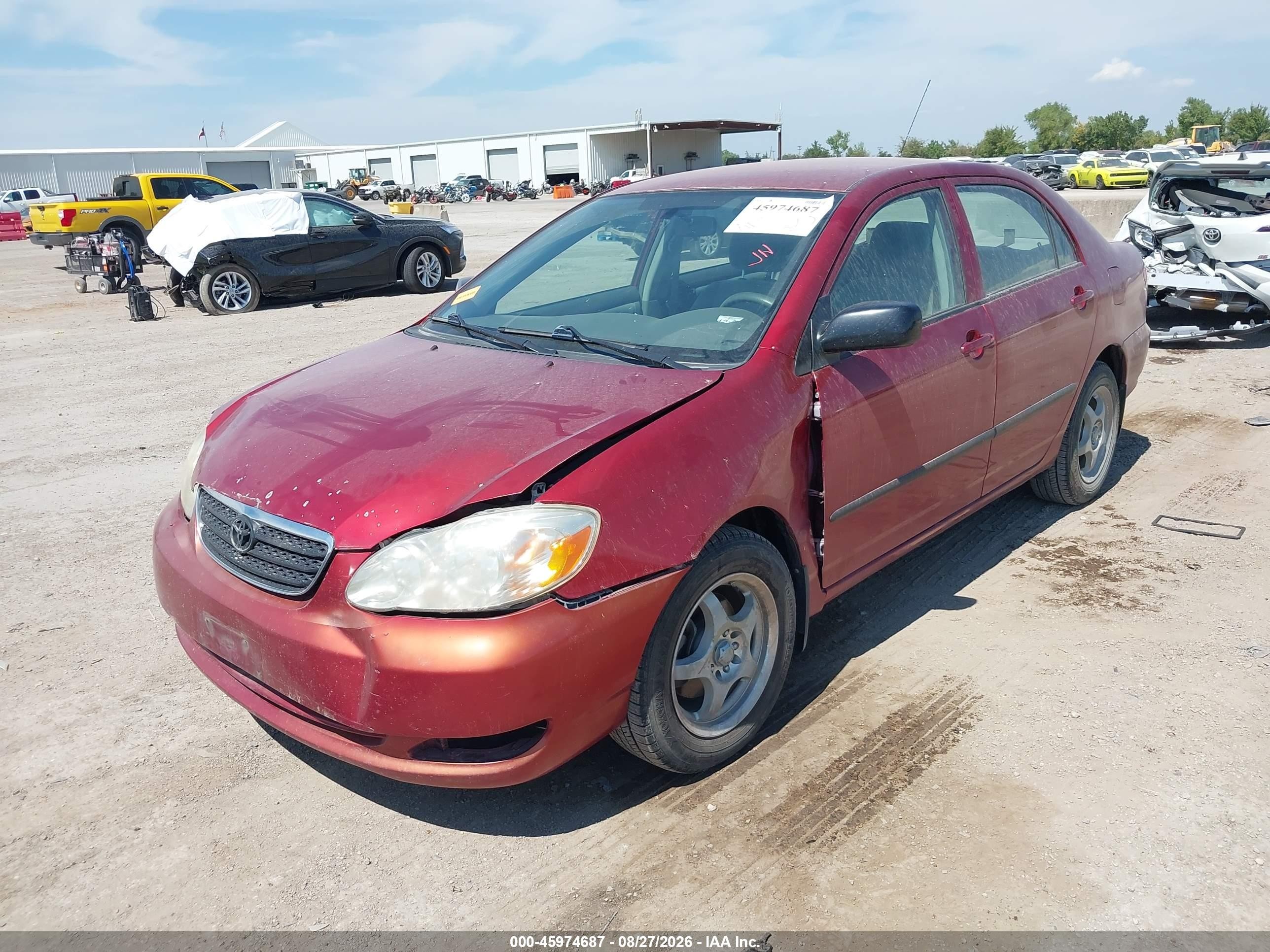 2008 Toyota Corolla Ce Red vin: 1NXBR32E68Z035232