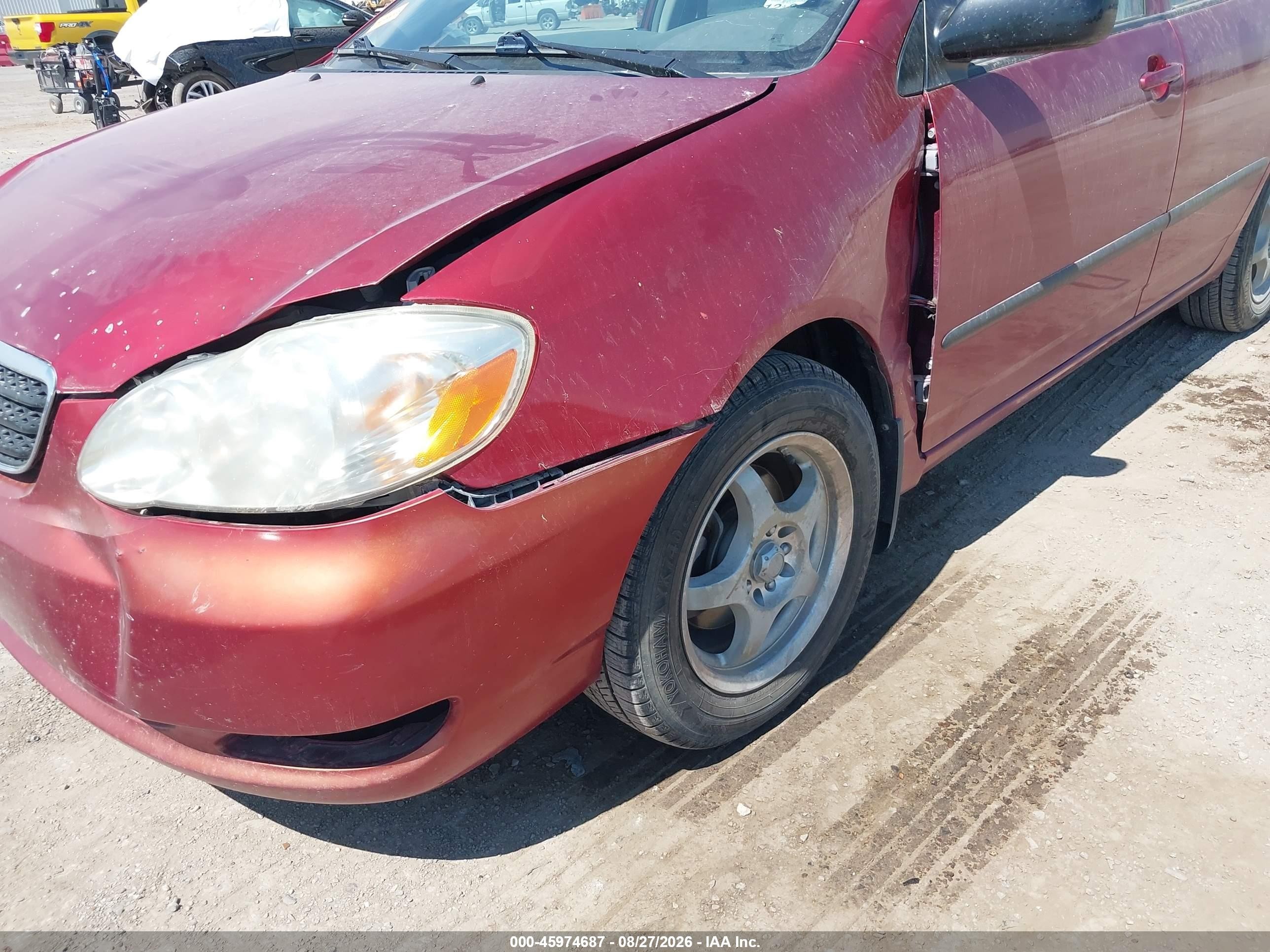 2008 Toyota Corolla Ce Red vin: 1NXBR32E68Z035232
