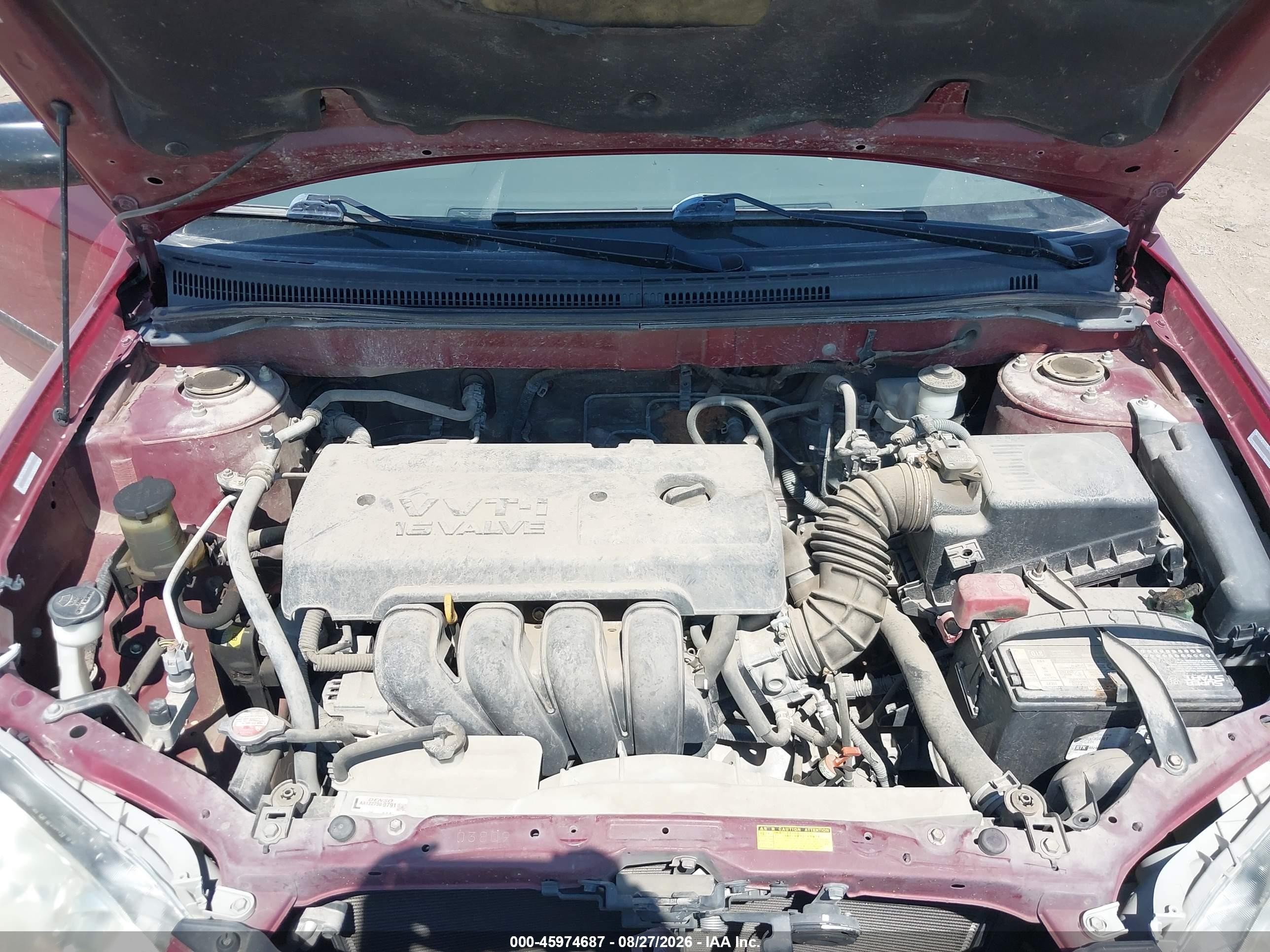 2008 Toyota Corolla Ce Red vin: 1NXBR32E68Z035232
