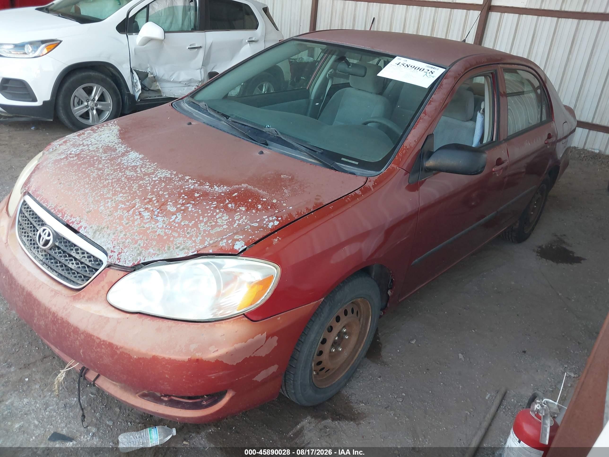 2008 Toyota Corolla Ce Red vin: 1NXBR32E68Z954891