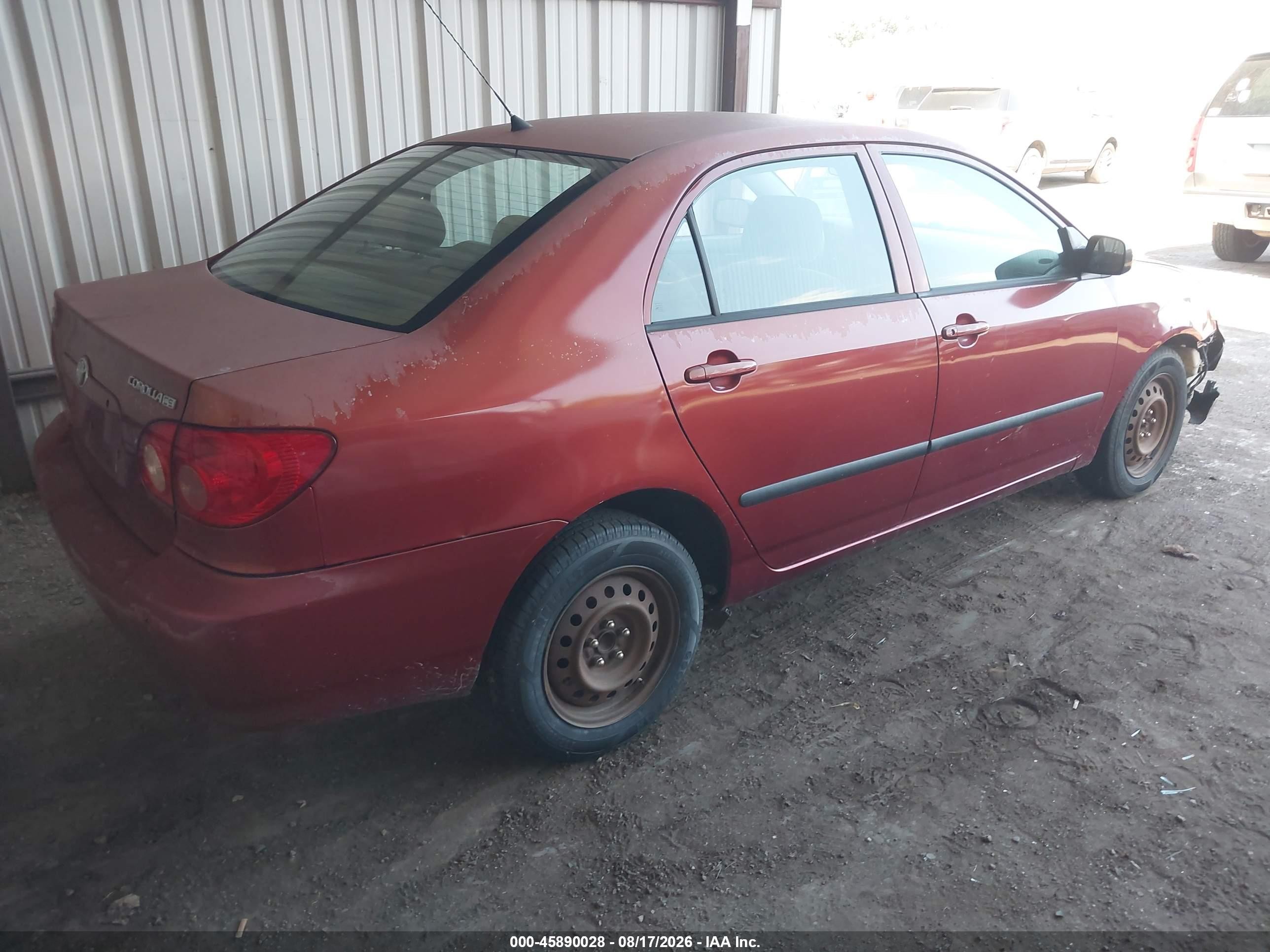 2008 Toyota Corolla Ce Red vin: 1NXBR32E68Z954891