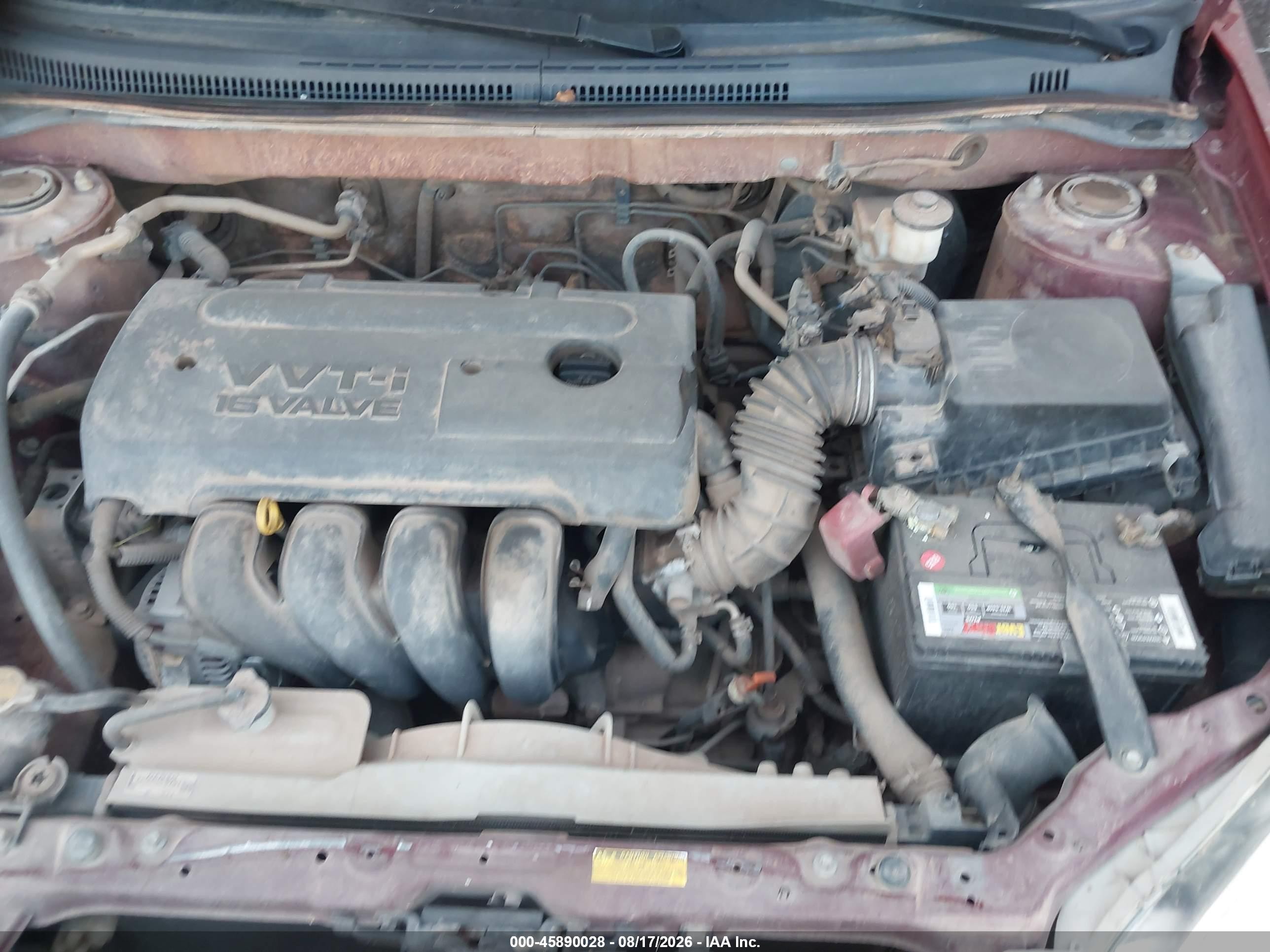 2008 Toyota Corolla Ce Red vin: 1NXBR32E68Z954891