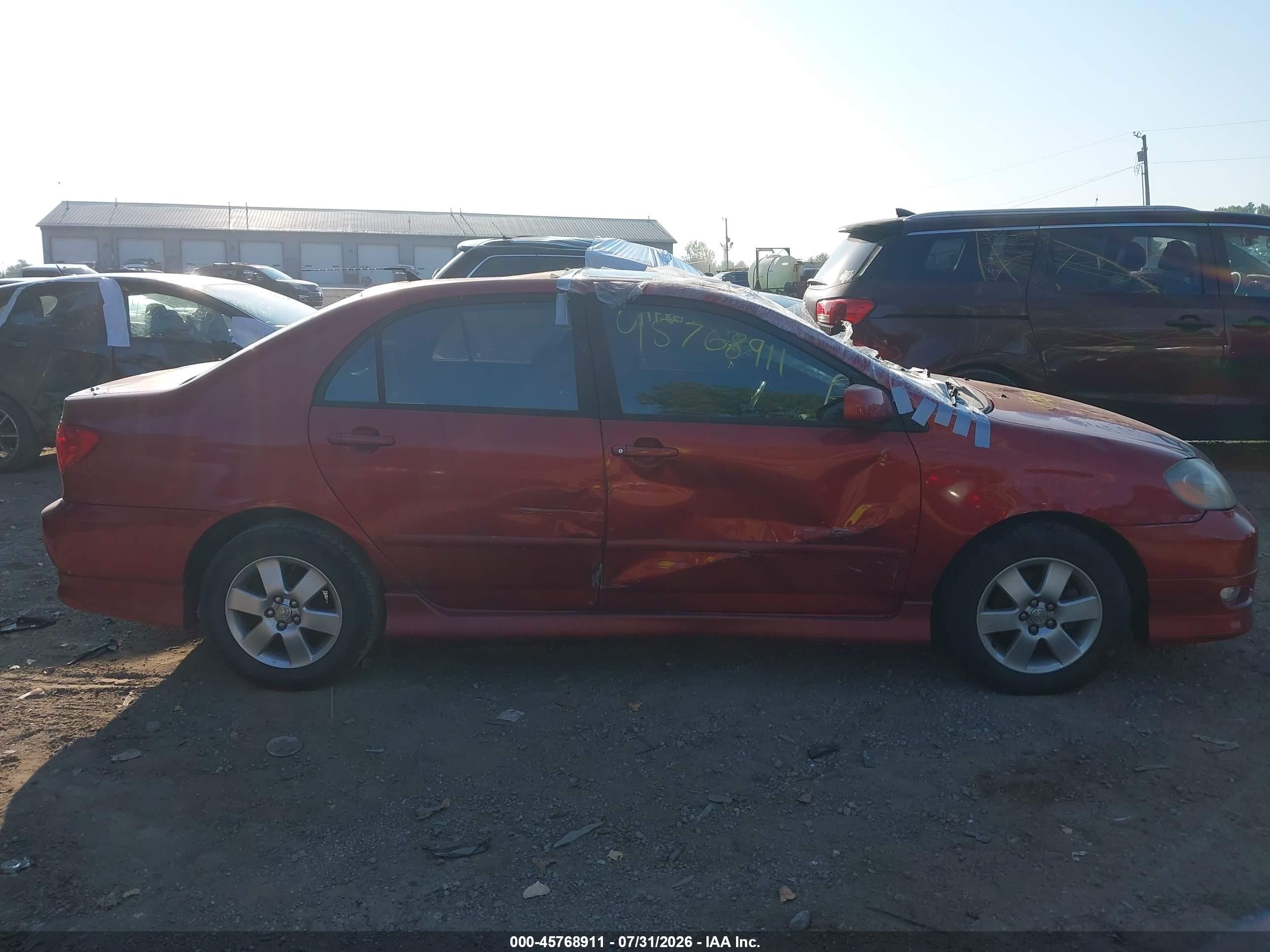 2008 Toyota Corolla S Красный vin: 1NXBR32E68Z962277