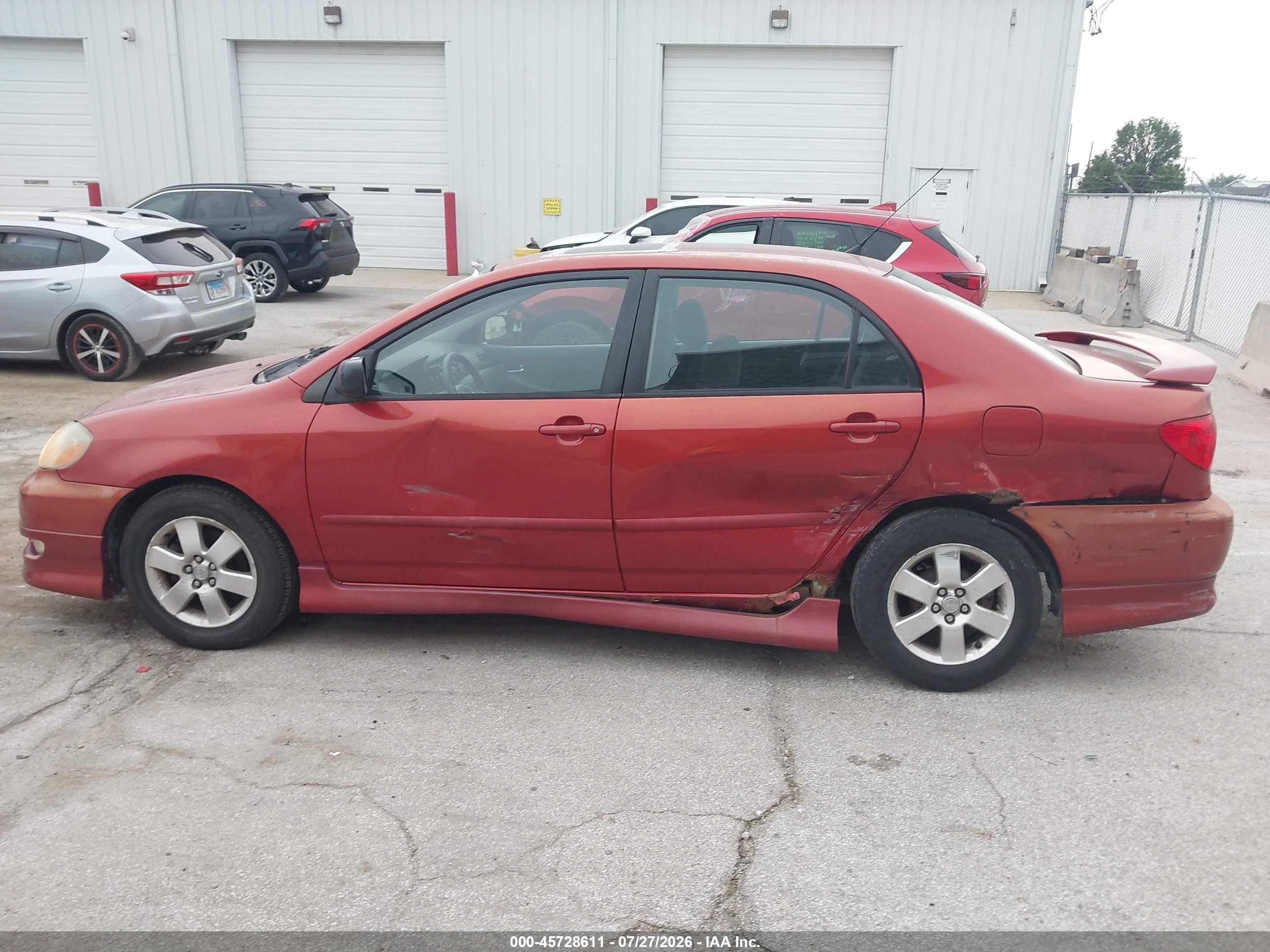 2008 Toyota Corolla S Red vin: 1NXBR32E68Z969231